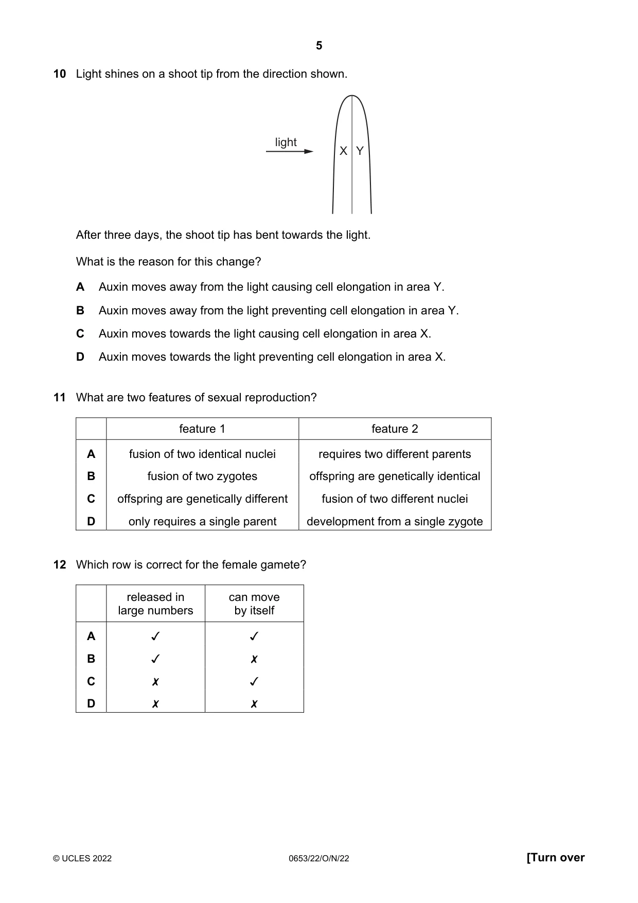 Cambridge IGCSE Science - Combined 0653 2022 Oct/Nov Paper 2 · Variant 2 question paper, page 5 of 16