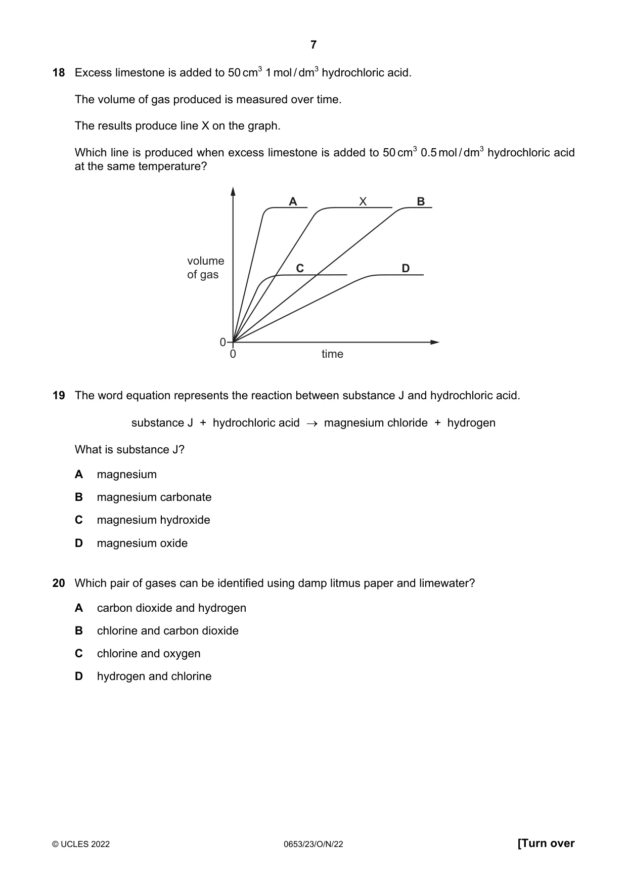 Cambridge IGCSE Science - Combined 0653 2022 Oct/Nov Paper 2 · Variant 3 question paper, page 7 of 16