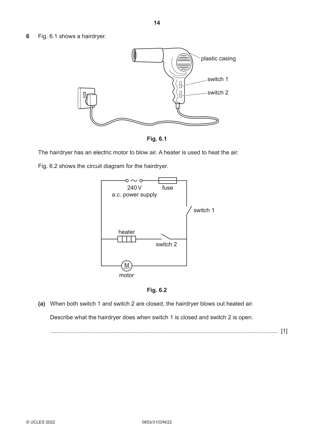 Cambridge IGCSE Science - Combined 0653 2022 Oct/Nov Paper 3 · Variant 1 question paper, page 14 of 24