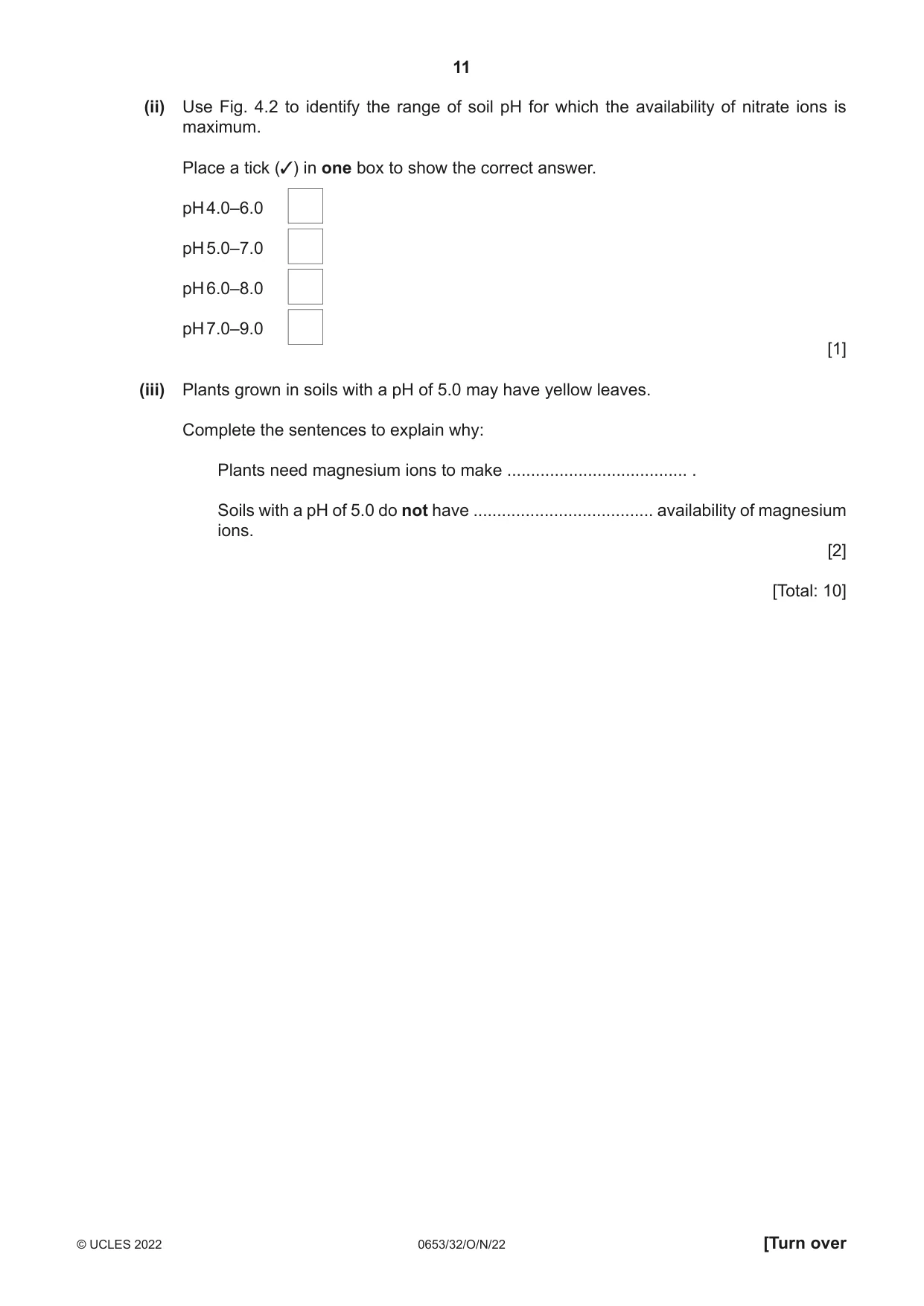 Cambridge IGCSE Science - Combined 0653 2022 Oct/Nov Paper 3 · Variant 2 question paper, page 11 of 24