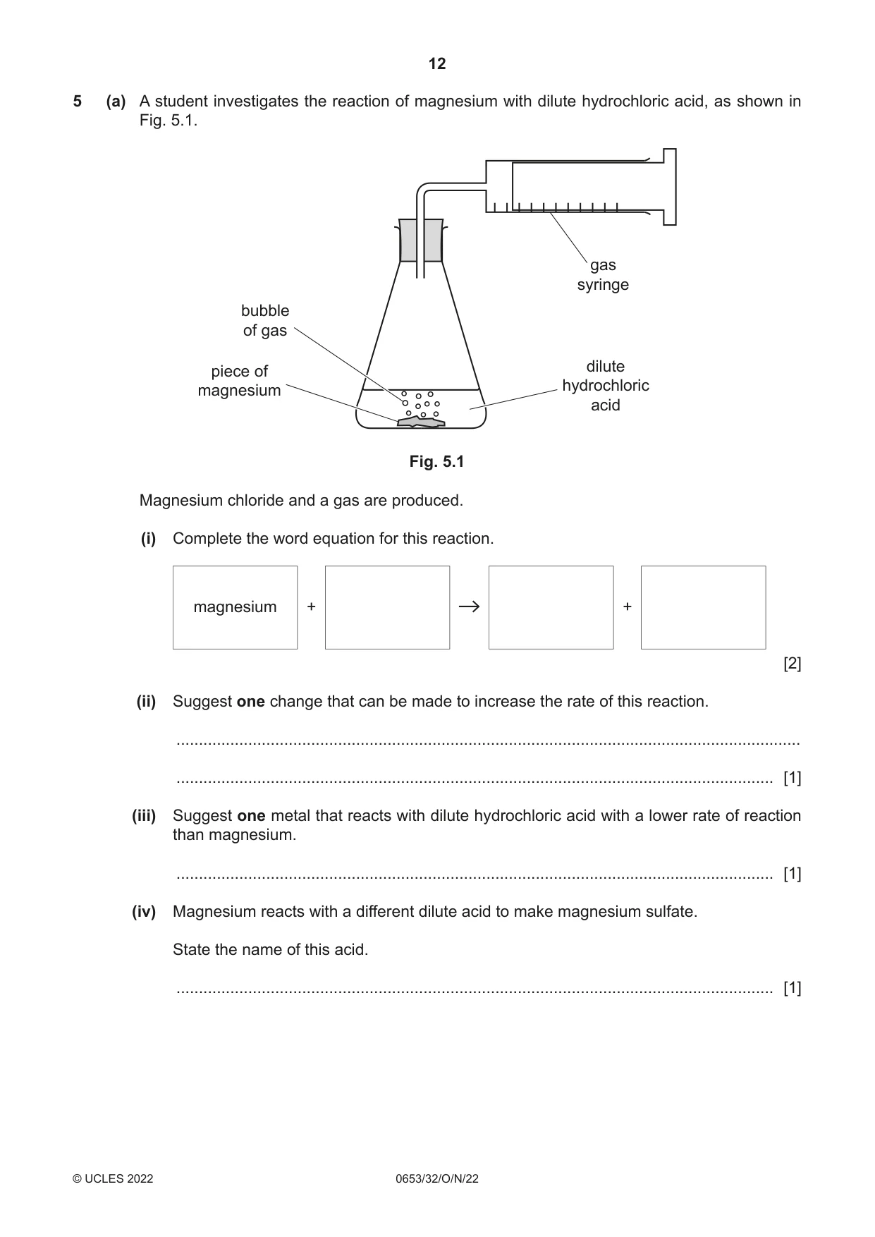 Cambridge IGCSE Science - Combined 0653 2022 Oct/Nov Paper 3 · Variant 2 question paper, page 12 of 24