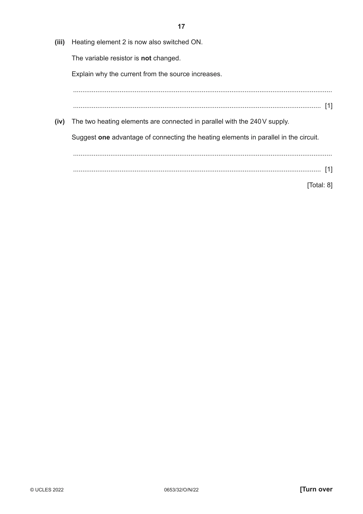 Cambridge IGCSE Science - Combined 0653 2022 Oct/Nov Paper 3 · Variant 2 question paper, page 17 of 24