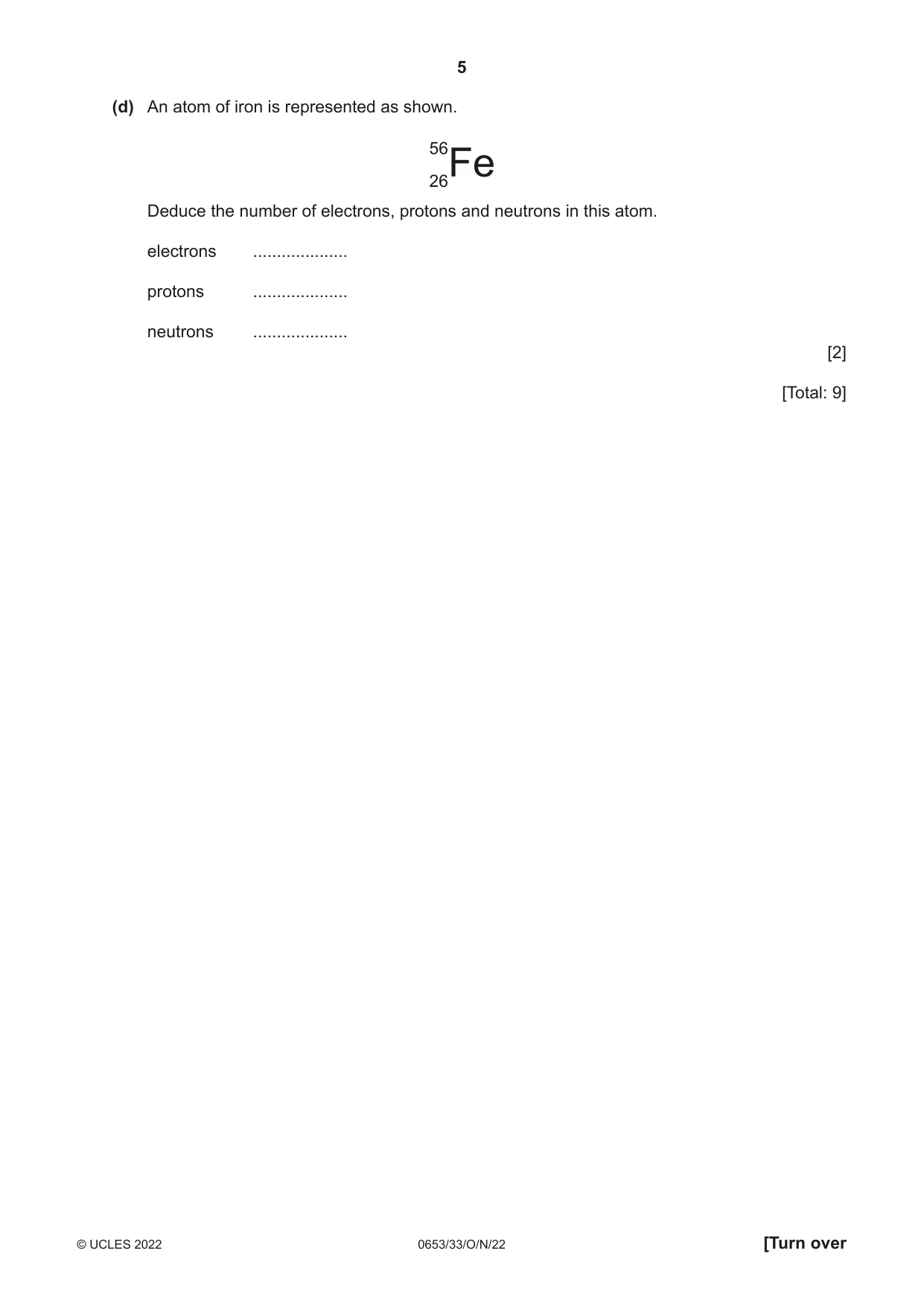 Cambridge IGCSE Science - Combined 0653 2022 Oct/Nov Paper 3 · Variant 3 question paper, page 5 of 24