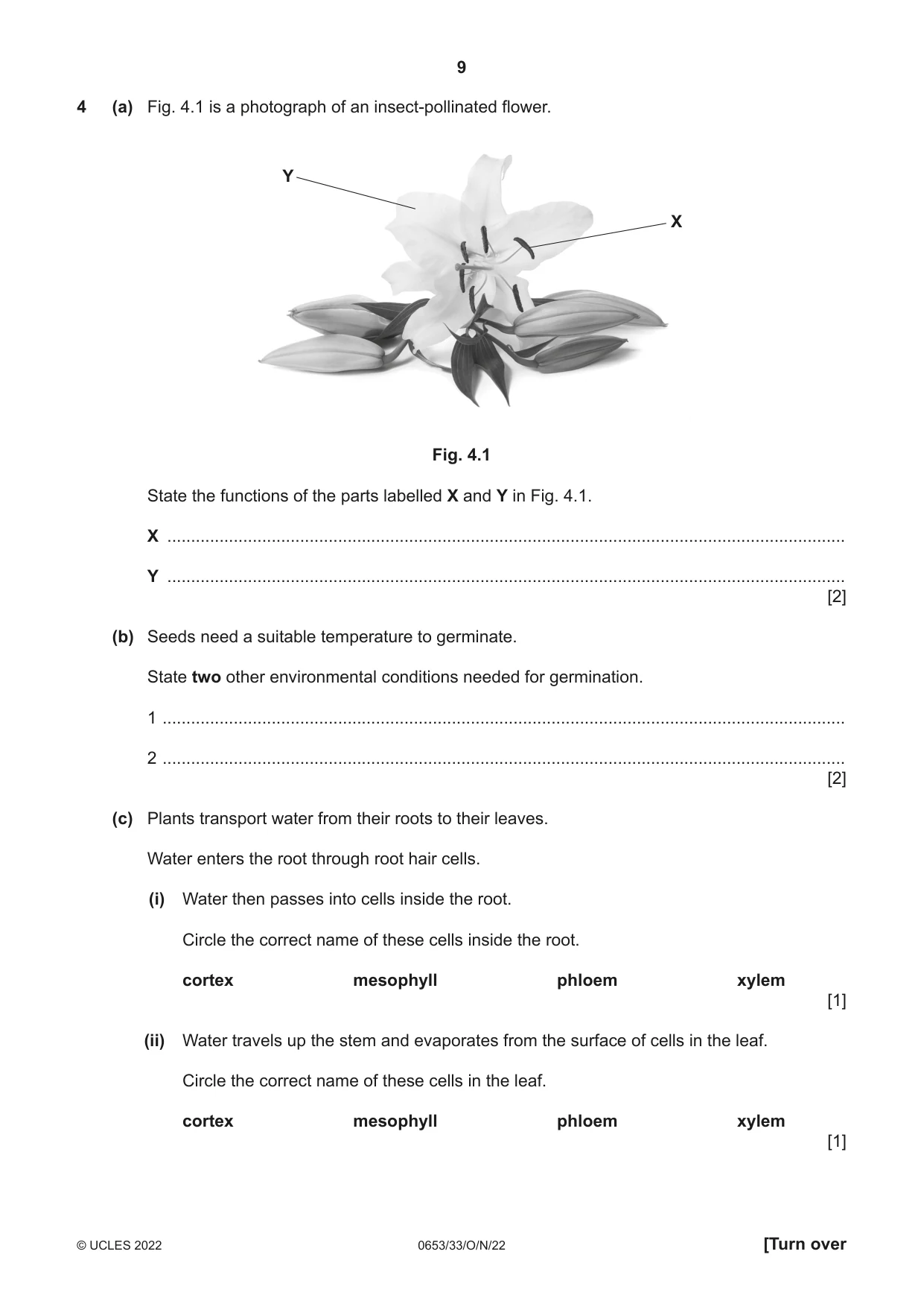 Cambridge IGCSE Science - Combined 0653 2022 Oct/Nov Paper 3 · Variant 3 question paper, page 9 of 24