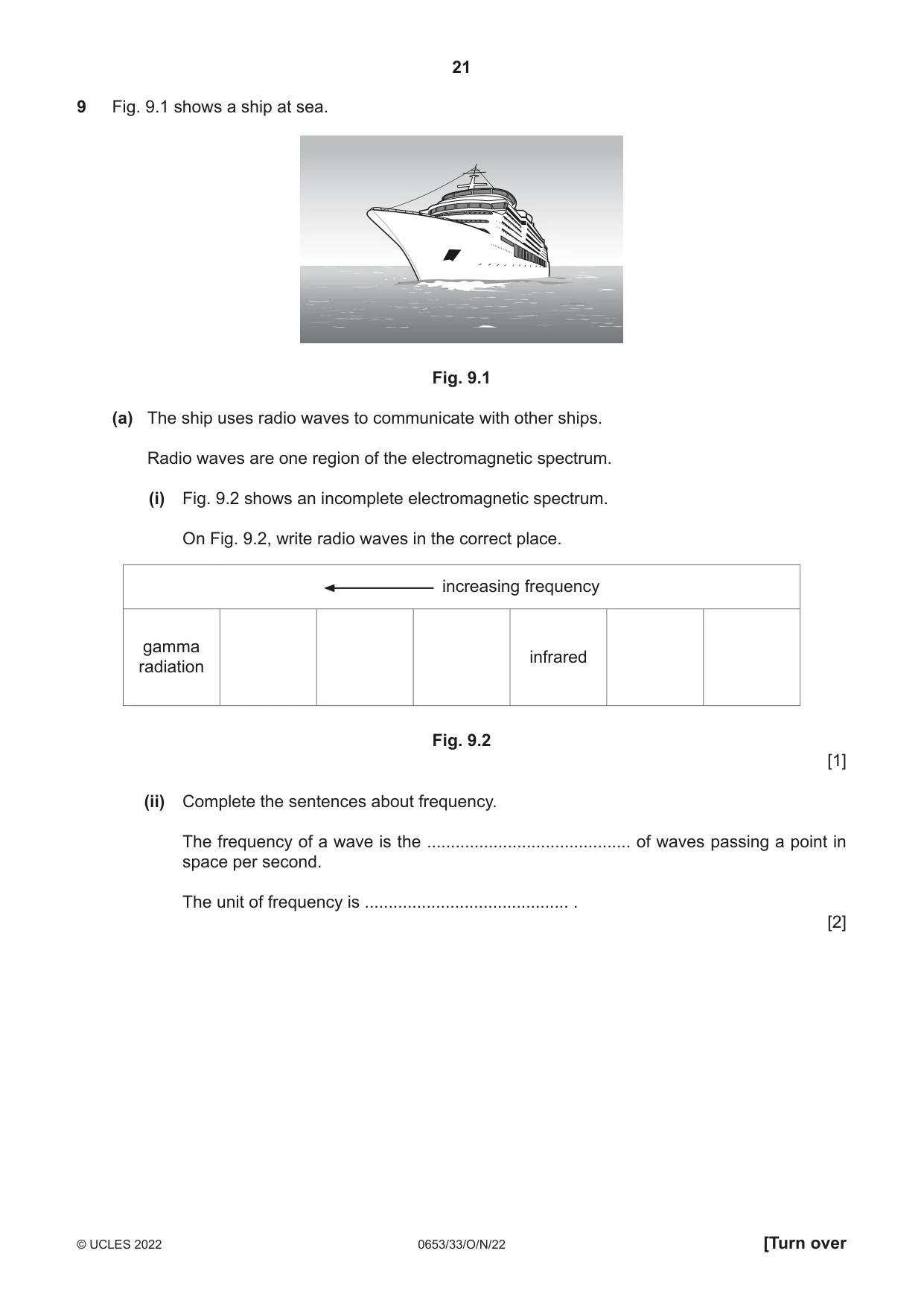 Cambridge IGCSE Science - Combined 0653 2022 Oct/Nov Paper 3 · Variant 3 question paper, page 21 of 24