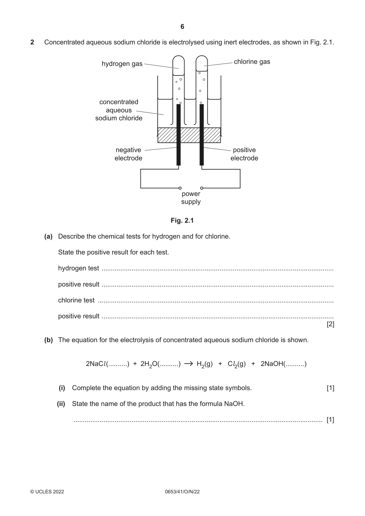 Cambridge IGCSE Science - Combined 0653 2022 Oct/Nov Paper 4 · Variant 1 question paper, page 6 of 24