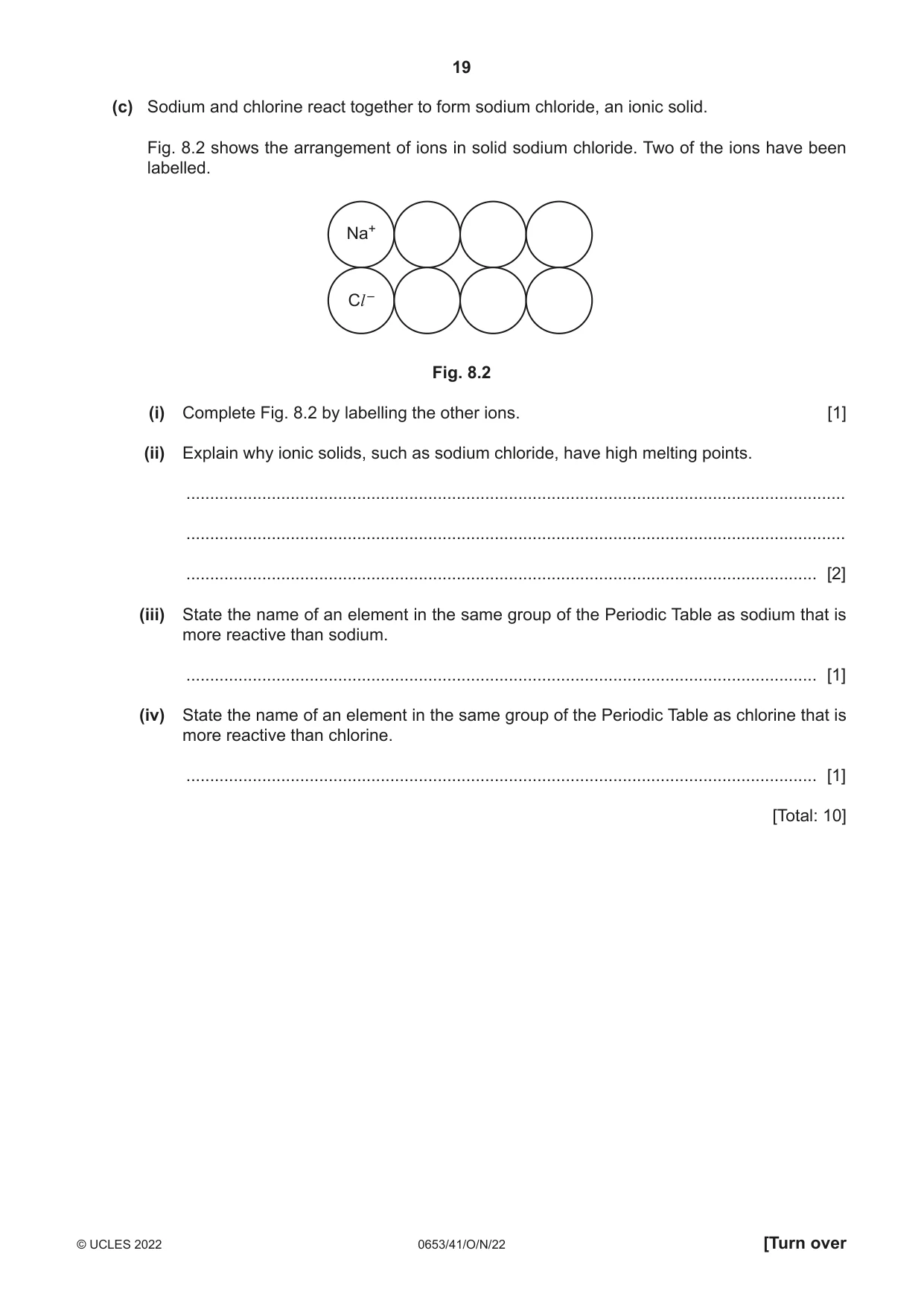 Cambridge IGCSE Science - Combined 0653 2022 Oct/Nov Paper 4 · Variant 1 question paper, page 19 of 24