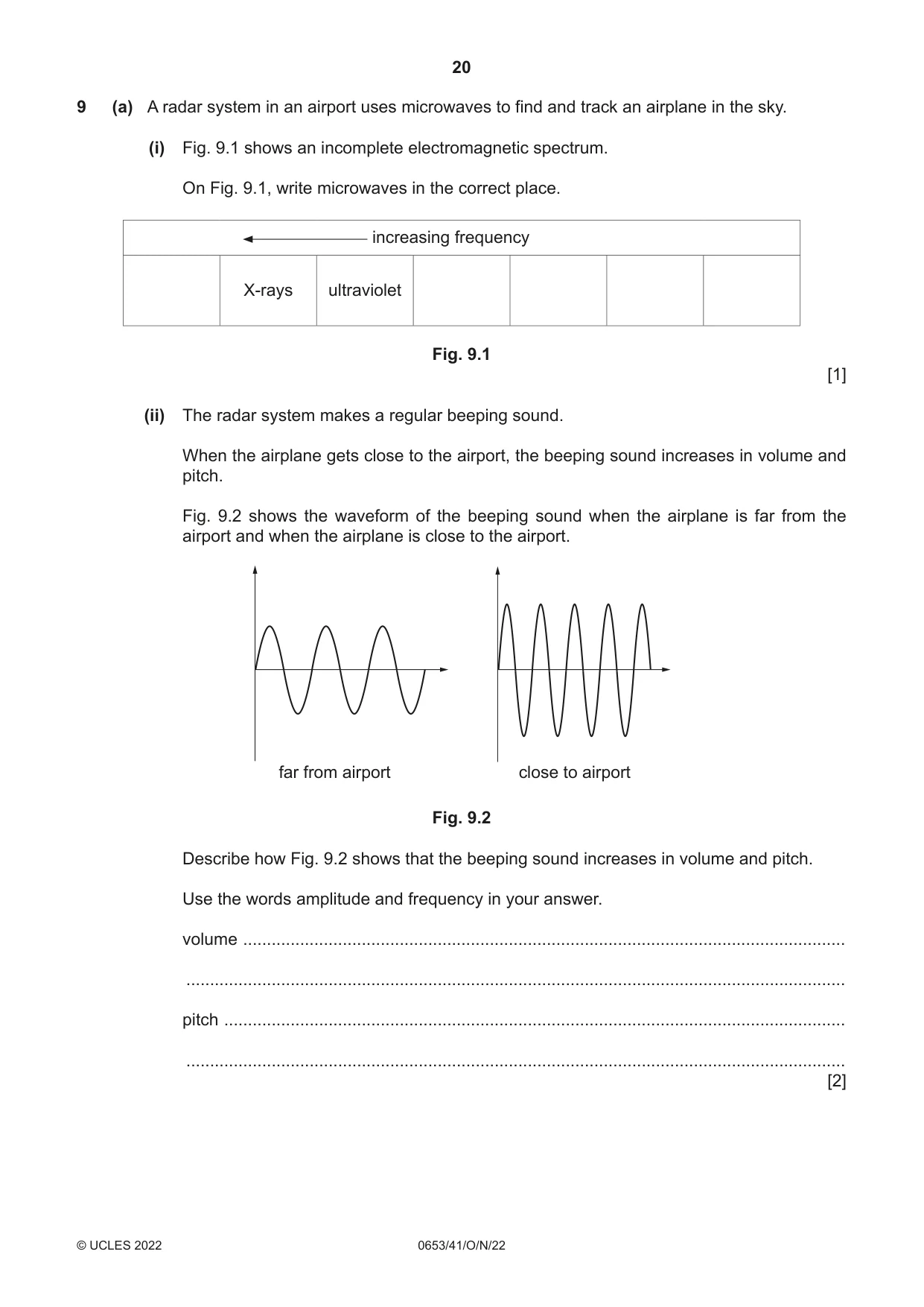 Cambridge IGCSE Science - Combined 0653 2022 Oct/Nov Paper 4 · Variant 1 question paper, page 20 of 24