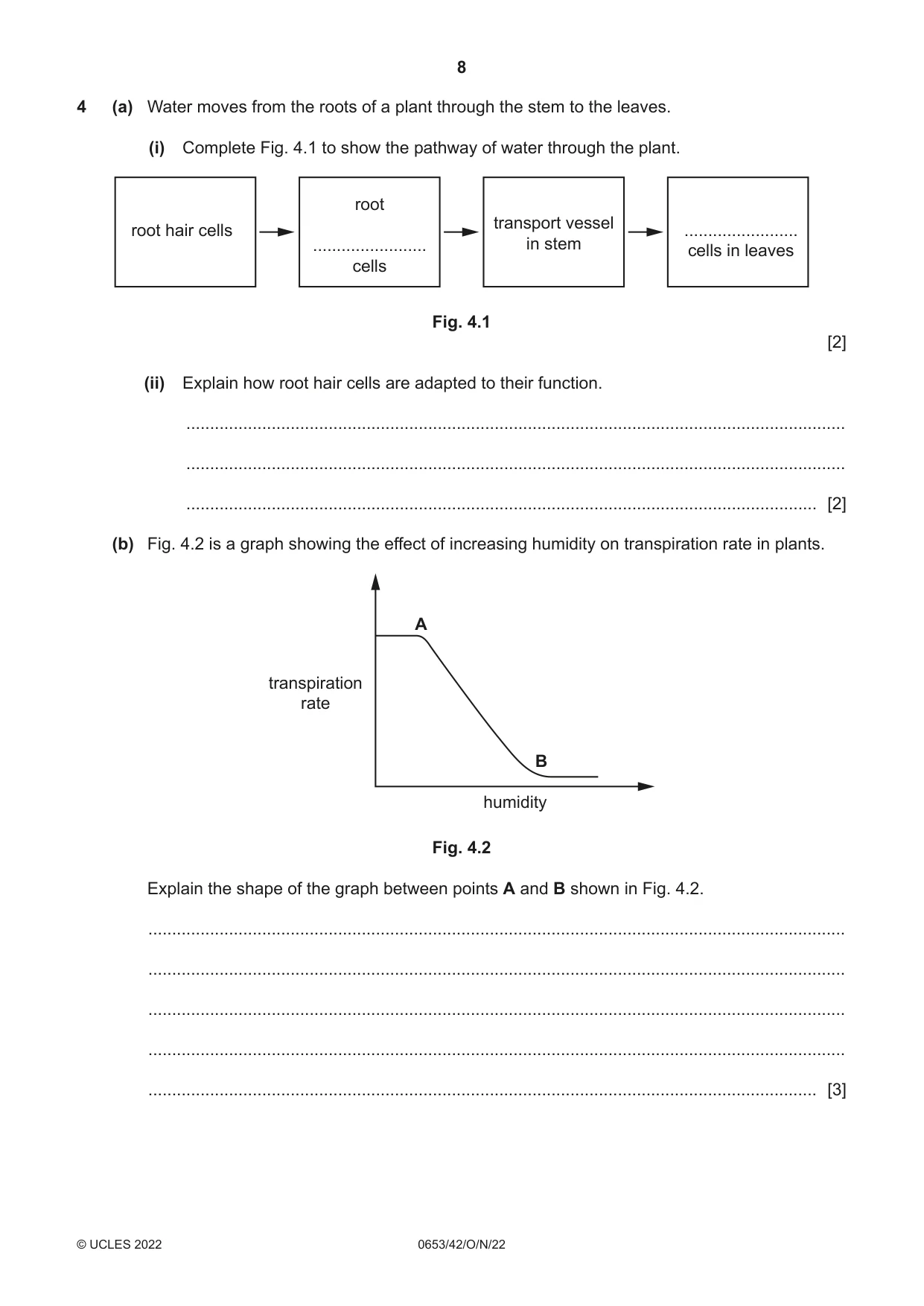 Cambridge IGCSE Science - Combined 0653 2022 Oct/Nov Paper 4 · Variant 2 question paper, page 8 of 20