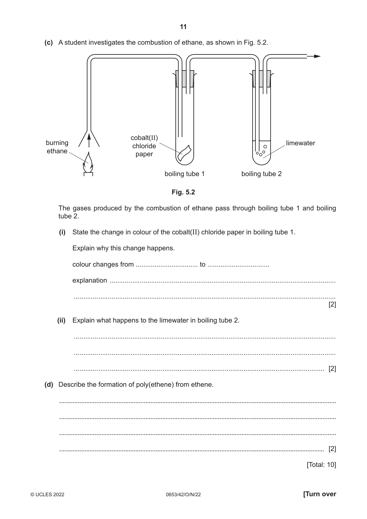 Cambridge IGCSE Science - Combined 0653 2022 Oct/Nov Paper 4 · Variant 2 question paper, page 11 of 20