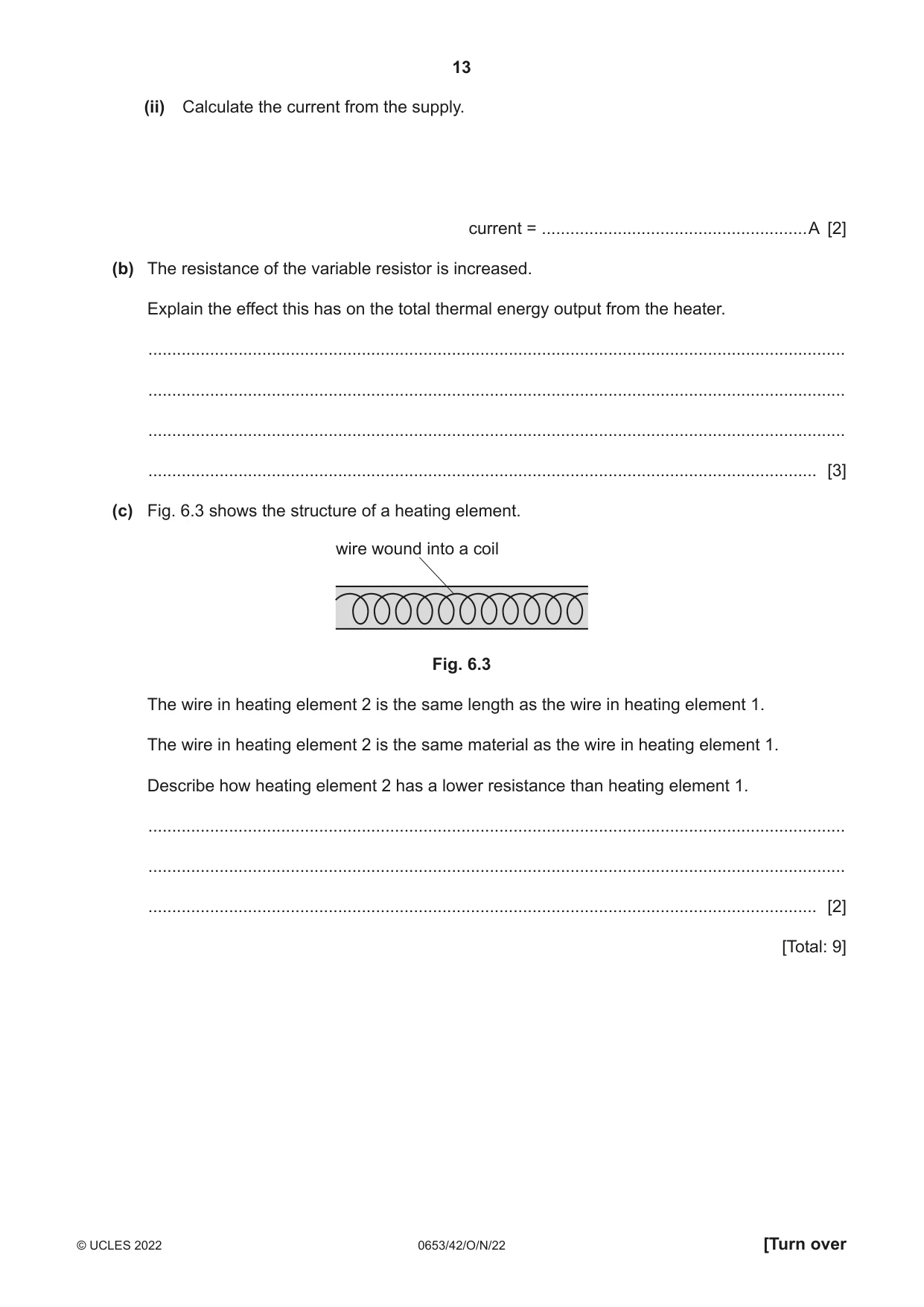Cambridge IGCSE Science - Combined 0653 2022 Oct/Nov Paper 4 · Variant 2 question paper, page 13 of 20