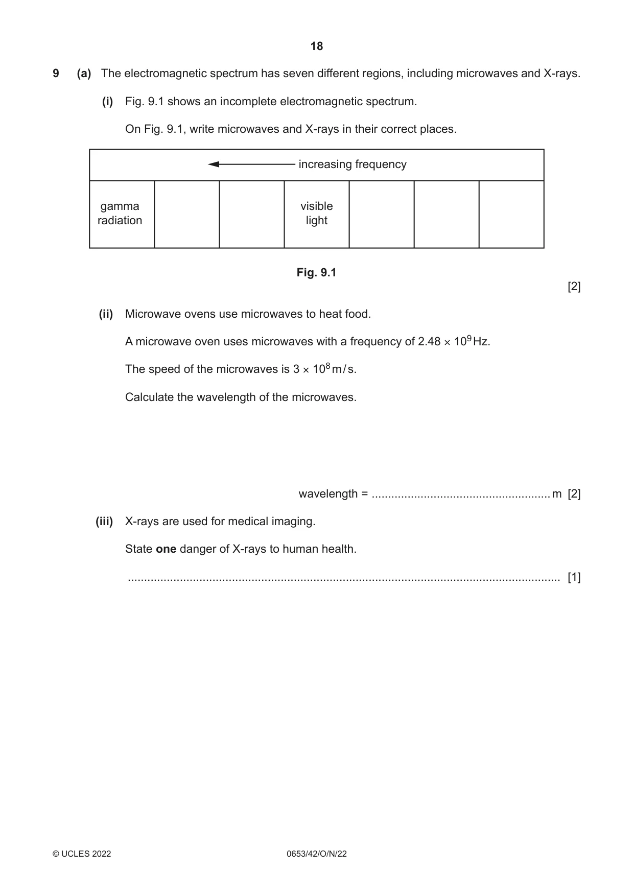 Cambridge IGCSE Science - Combined 0653 2022 Oct/Nov Paper 4 · Variant 2 question paper, page 18 of 20