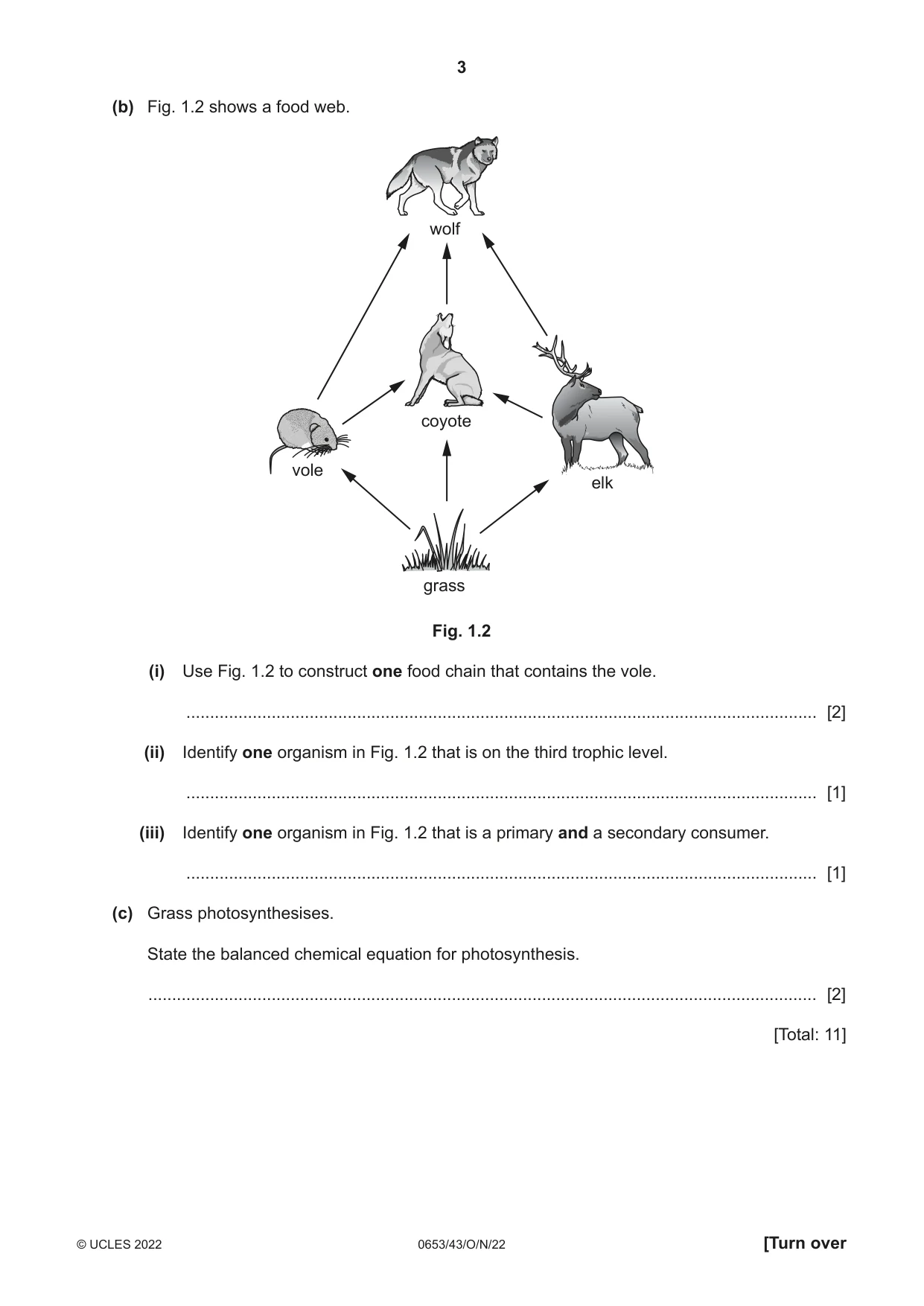 Cambridge IGCSE Science - Combined 0653 2022 Oct/Nov Paper 4 · Variant 3 question paper, page 3 of 20