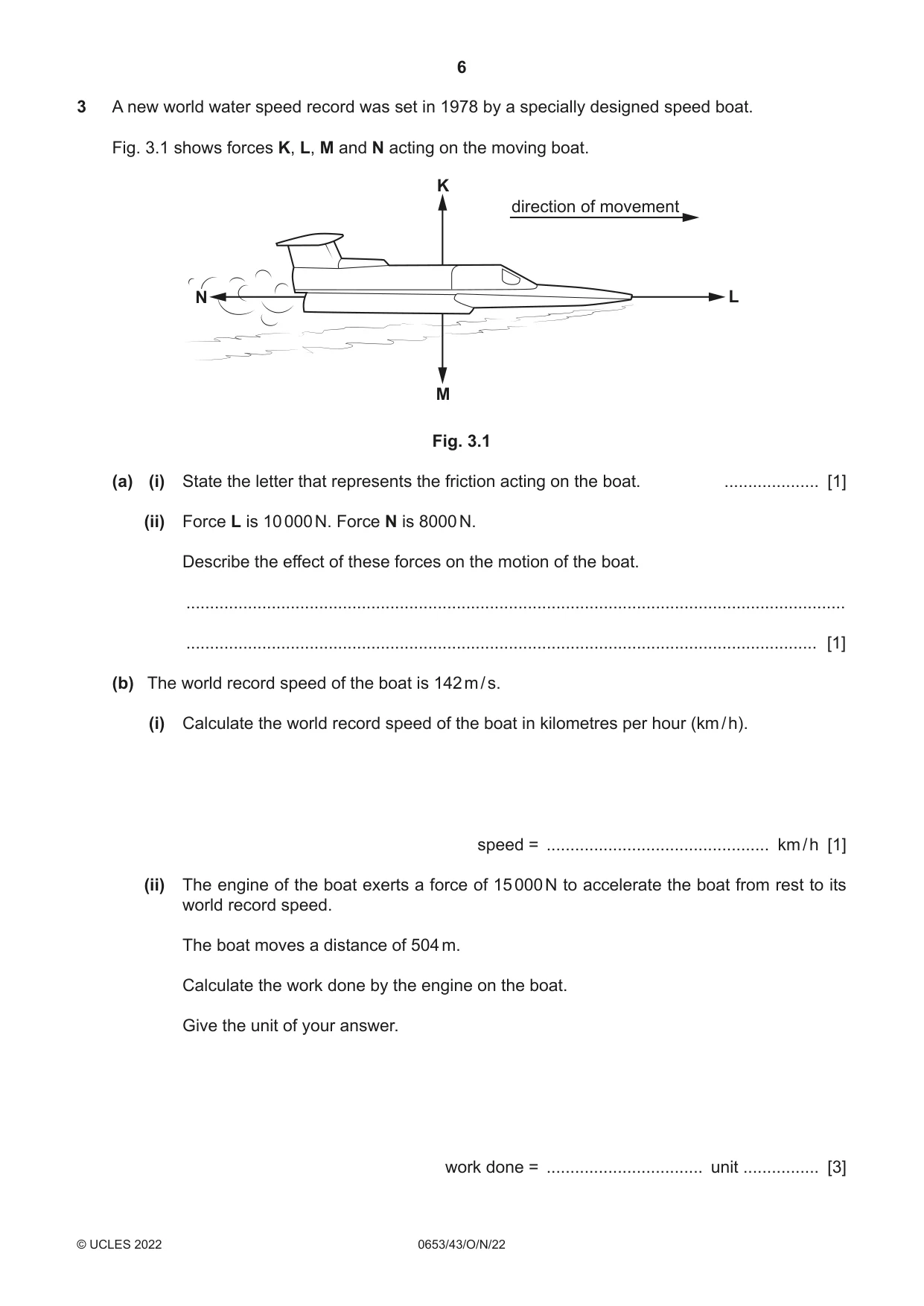 Cambridge IGCSE Science - Combined 0653 2022 Oct/Nov Paper 4 · Variant 3 question paper, page 6 of 20