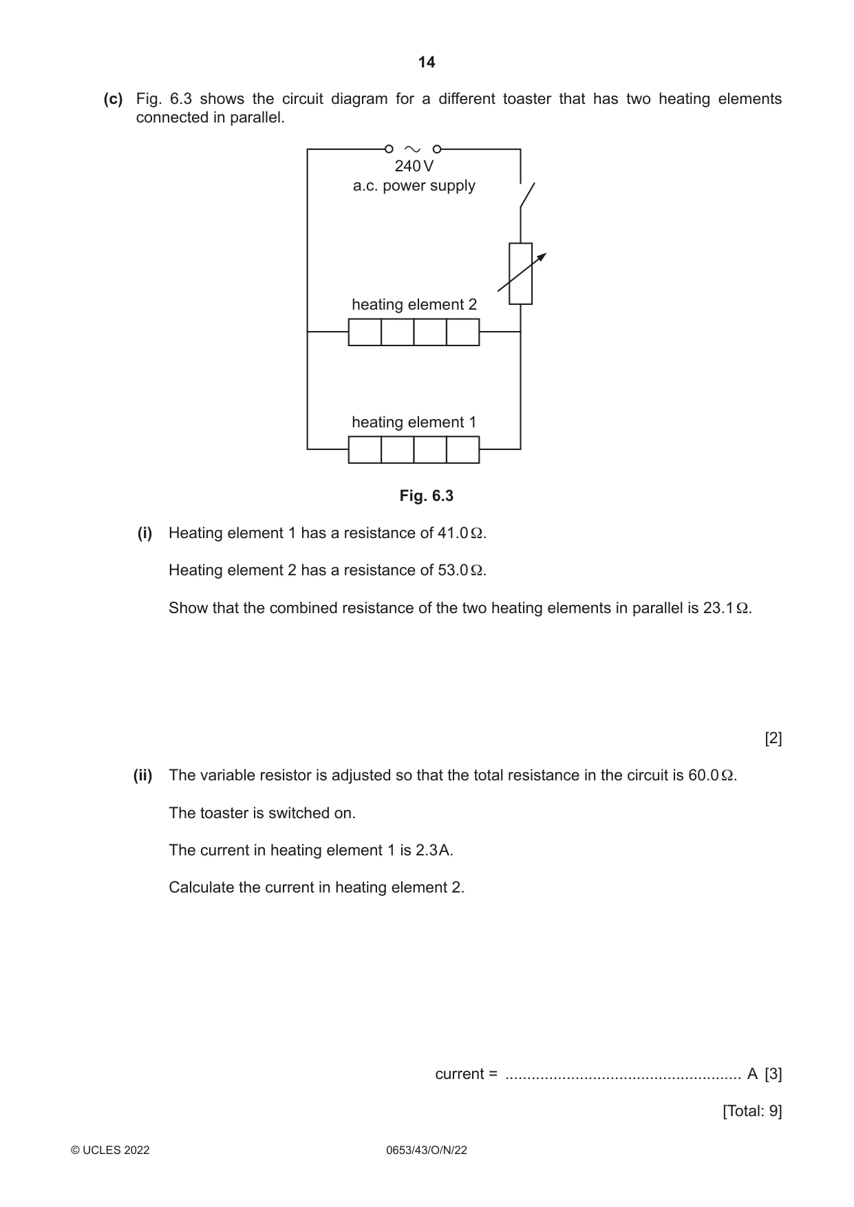 Cambridge IGCSE Science - Combined 0653 2022 Oct/Nov Paper 4 · Variant 3 question paper, page 14 of 20