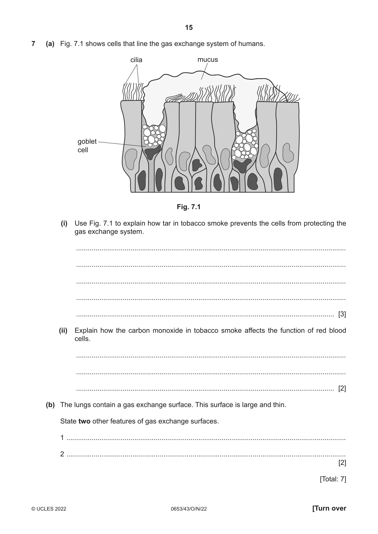 Cambridge IGCSE Science - Combined 0653 2022 Oct/Nov Paper 4 · Variant 3 question paper, page 15 of 20