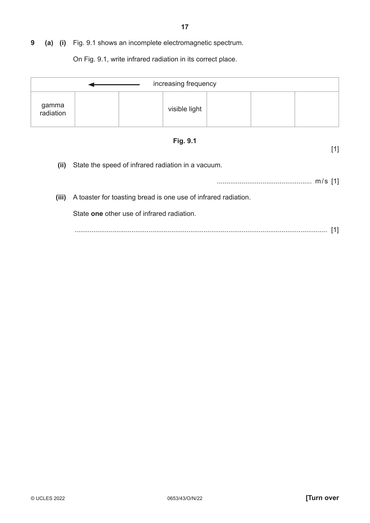 Cambridge IGCSE Science - Combined 0653 2022 Oct/Nov Paper 4 · Variant 3 question paper, page 17 of 20