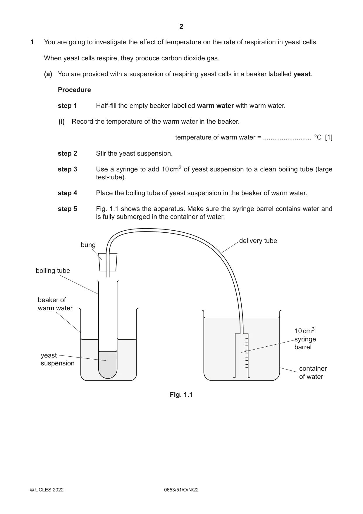 Cambridge IGCSE Science - Combined 0653 2022 Oct/Nov Paper 5 · Variant 1 question paper, page 2 of 16