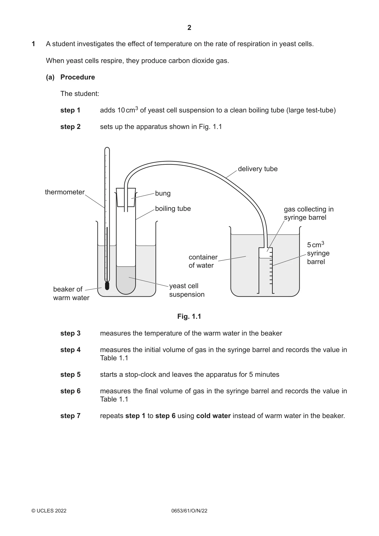 Cambridge IGCSE Science - Combined 0653 2022 Oct/Nov Paper 6 · Variant 1 question paper, page 2 of 16