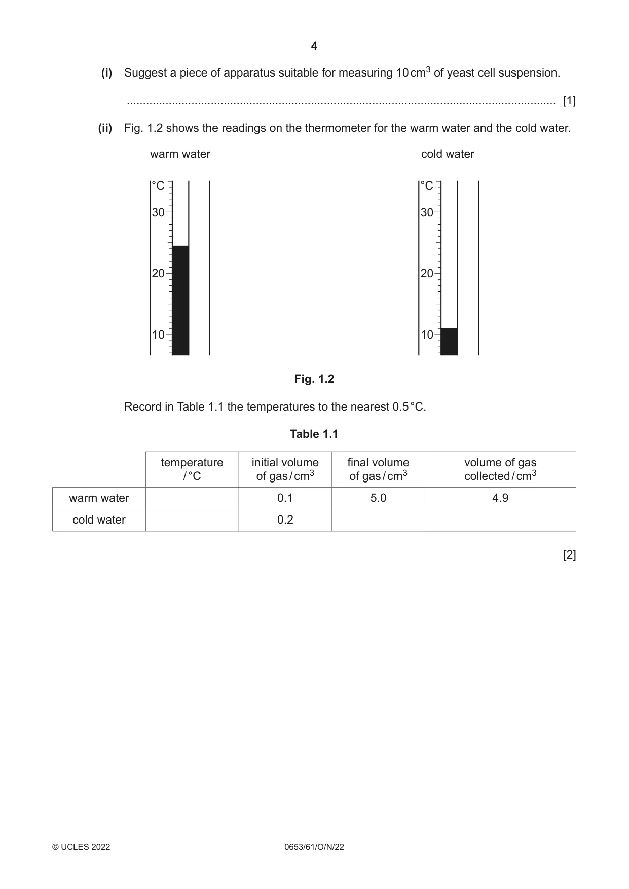 Cambridge IGCSE Science - Combined 0653 2022 Oct/Nov Paper 6 · Variant 1 question paper, page 4 of 16