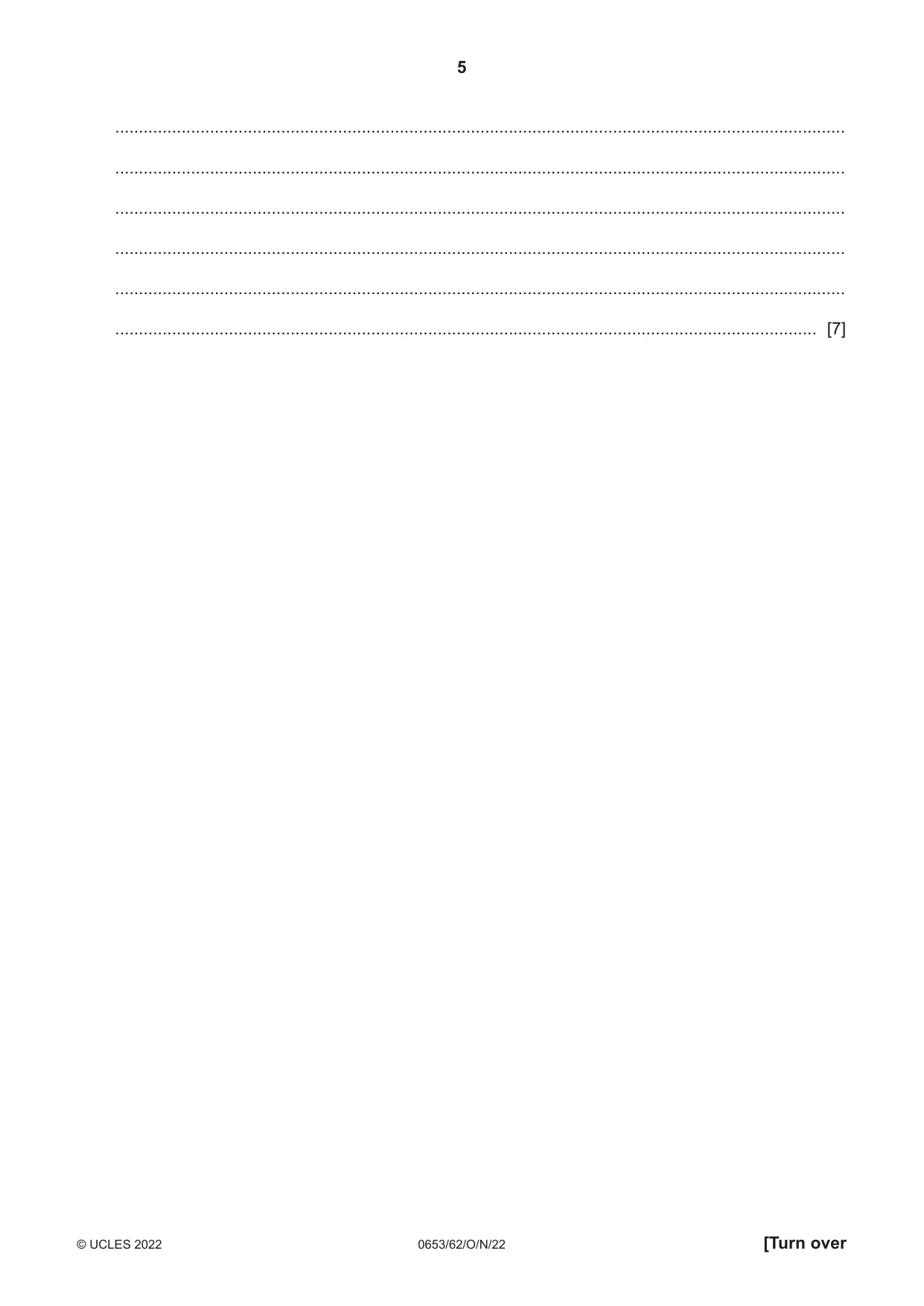 Cambridge IGCSE Science - Combined 0653 2022 Oct/Nov Paper 6 · Variant 2 question paper, page 5 of 16