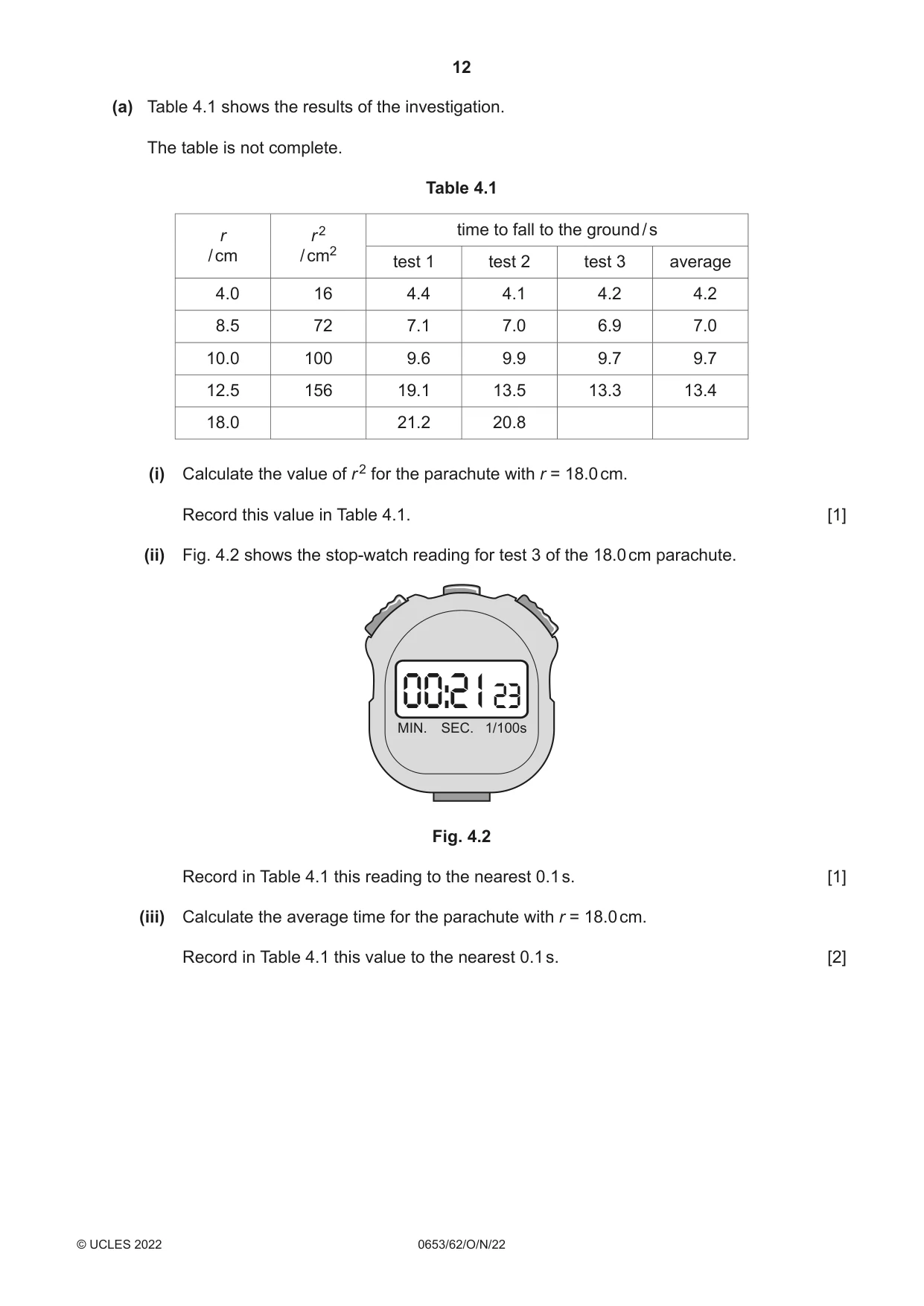 Cambridge IGCSE Science - Combined 0653 2022 Oct/Nov Paper 6 · Variant 2 question paper, page 12 of 16