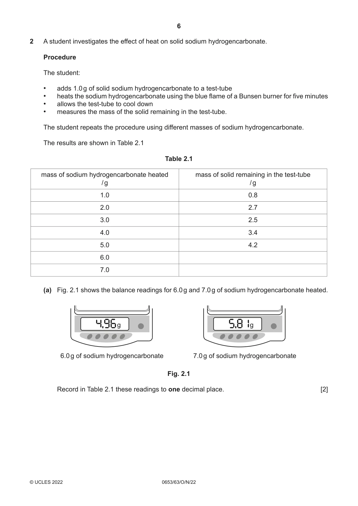 Cambridge IGCSE Science - Combined 0653 2022 Oct/Nov Paper 6 · Variant 3 question paper, page 6 of 16