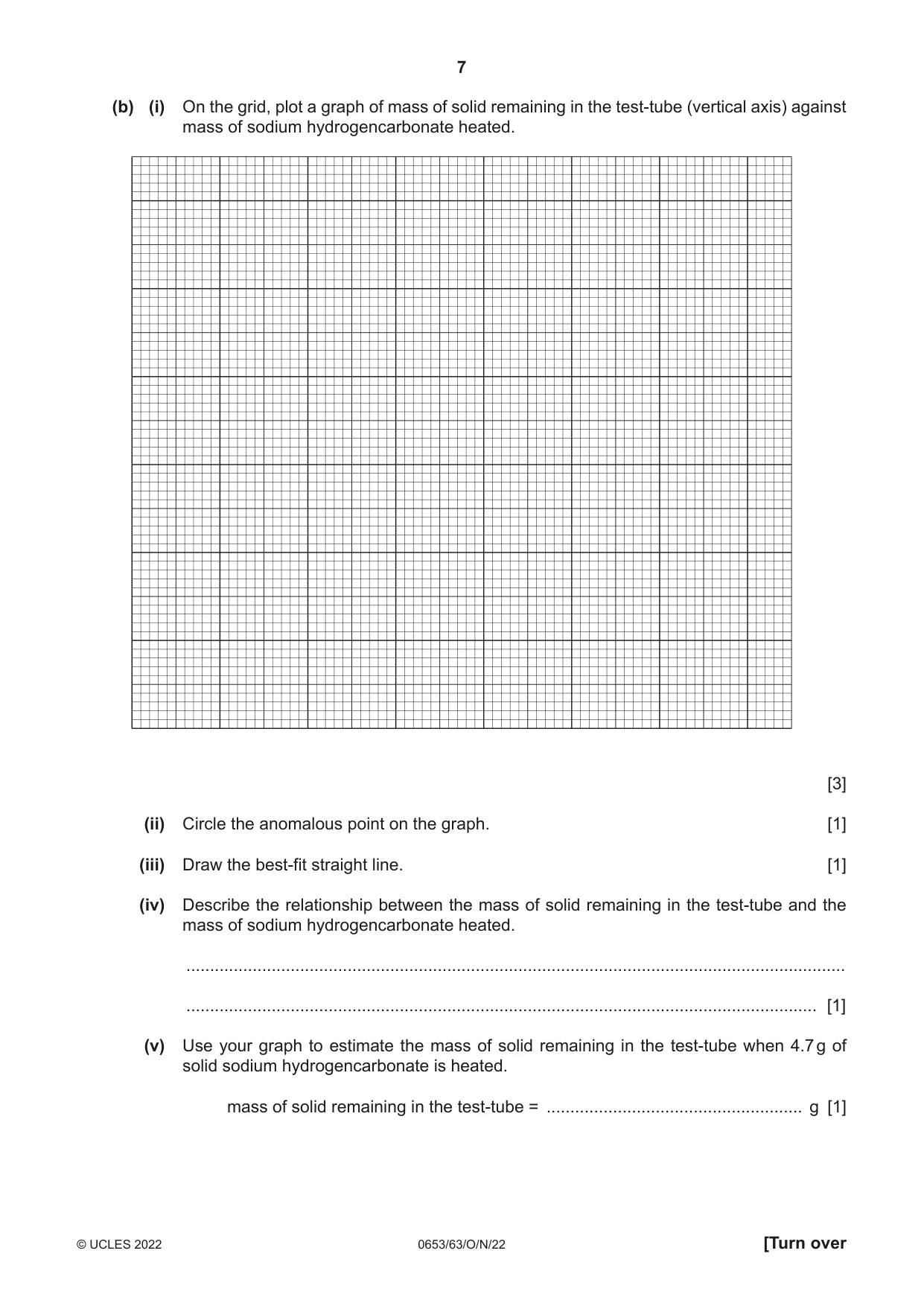 Cambridge IGCSE Science - Combined 0653 2022 Oct/Nov Paper 6 · Variant 3 question paper, page 7 of 16