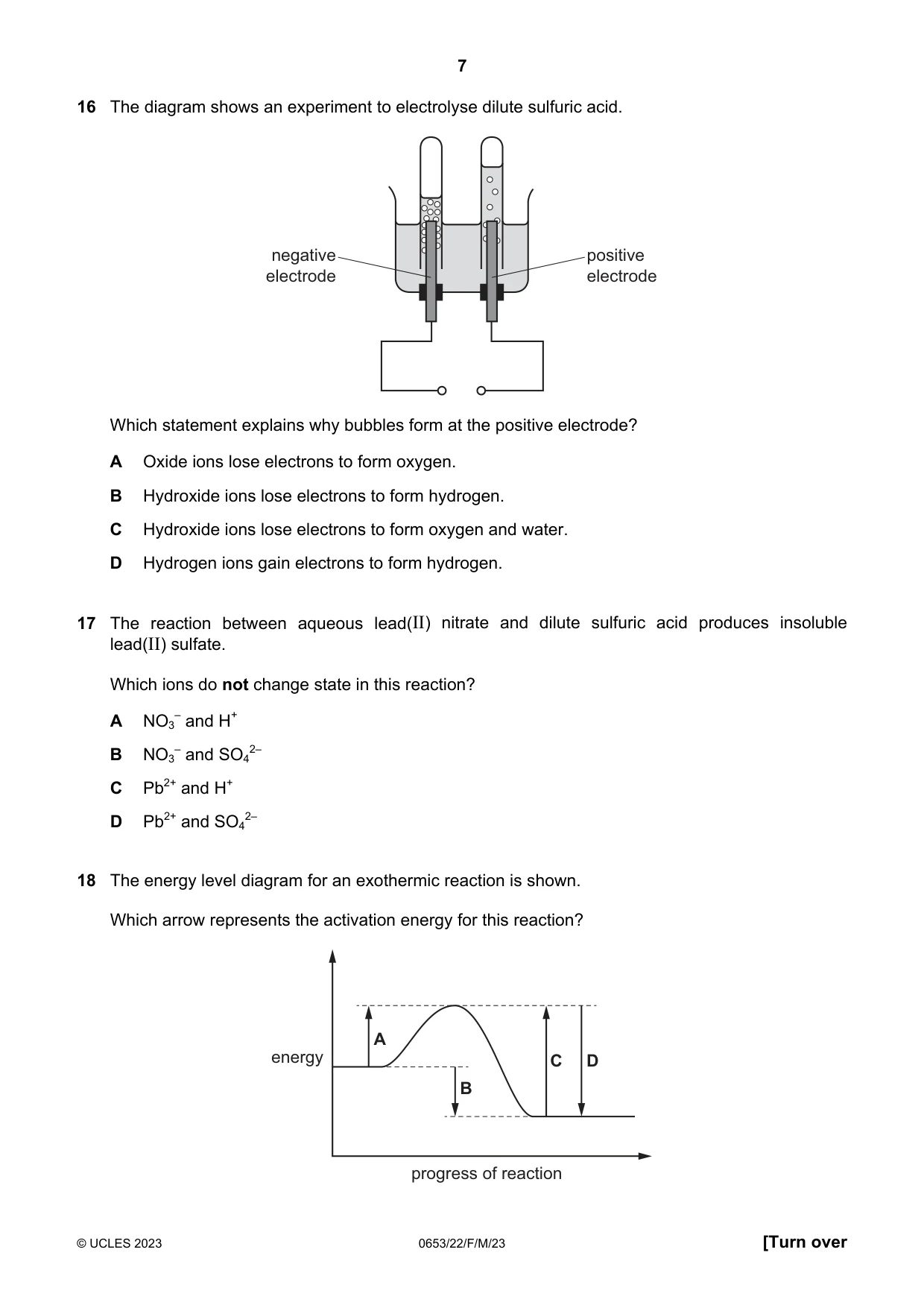 Cambridge IGCSE Science - Combined 0653 2023 Feb/March Paper 2 · Variant 2 question paper, page 7 of 16