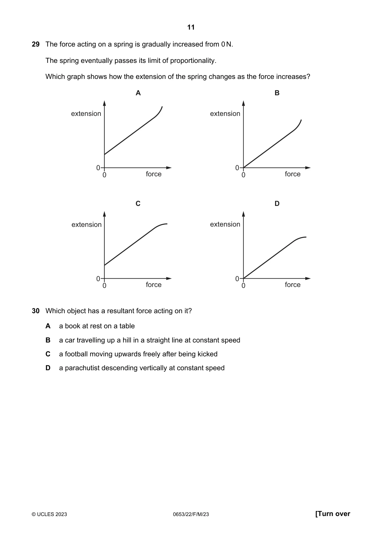 Cambridge IGCSE Science - Combined 0653 2023 Feb/March Paper 2 · Variant 2 question paper, page 11 of 16