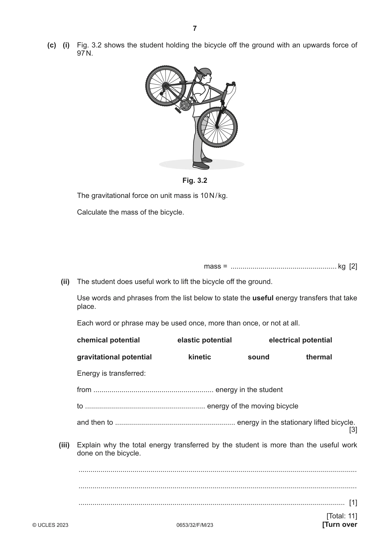 Cambridge IGCSE Science - Combined 0653 2023 Feb/March Paper 3 · Variant 2 question paper, page 7 of 20