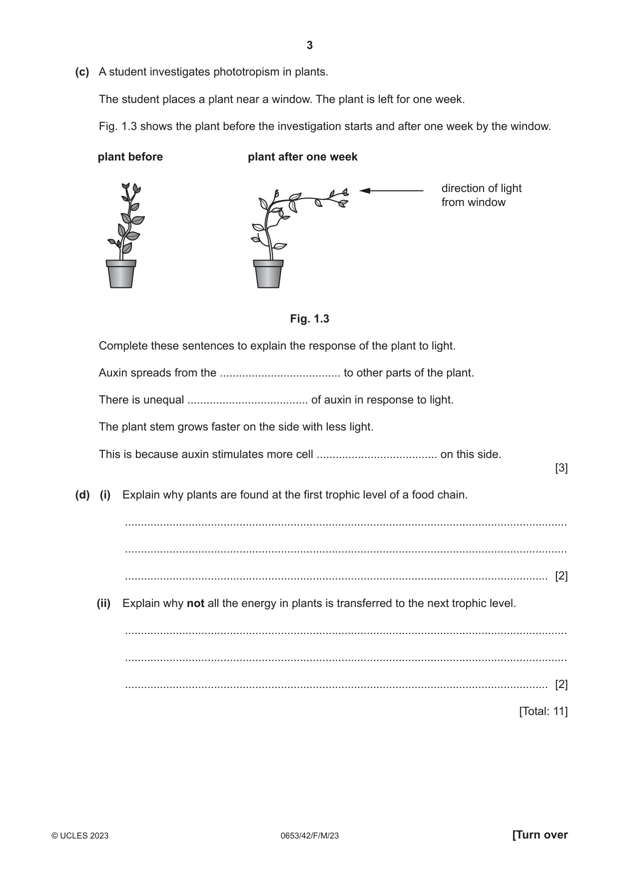 Cambridge IGCSE Science - Combined 0653 2023 Feb/March Paper 4 · Variant 2 question paper, page 3 of 20