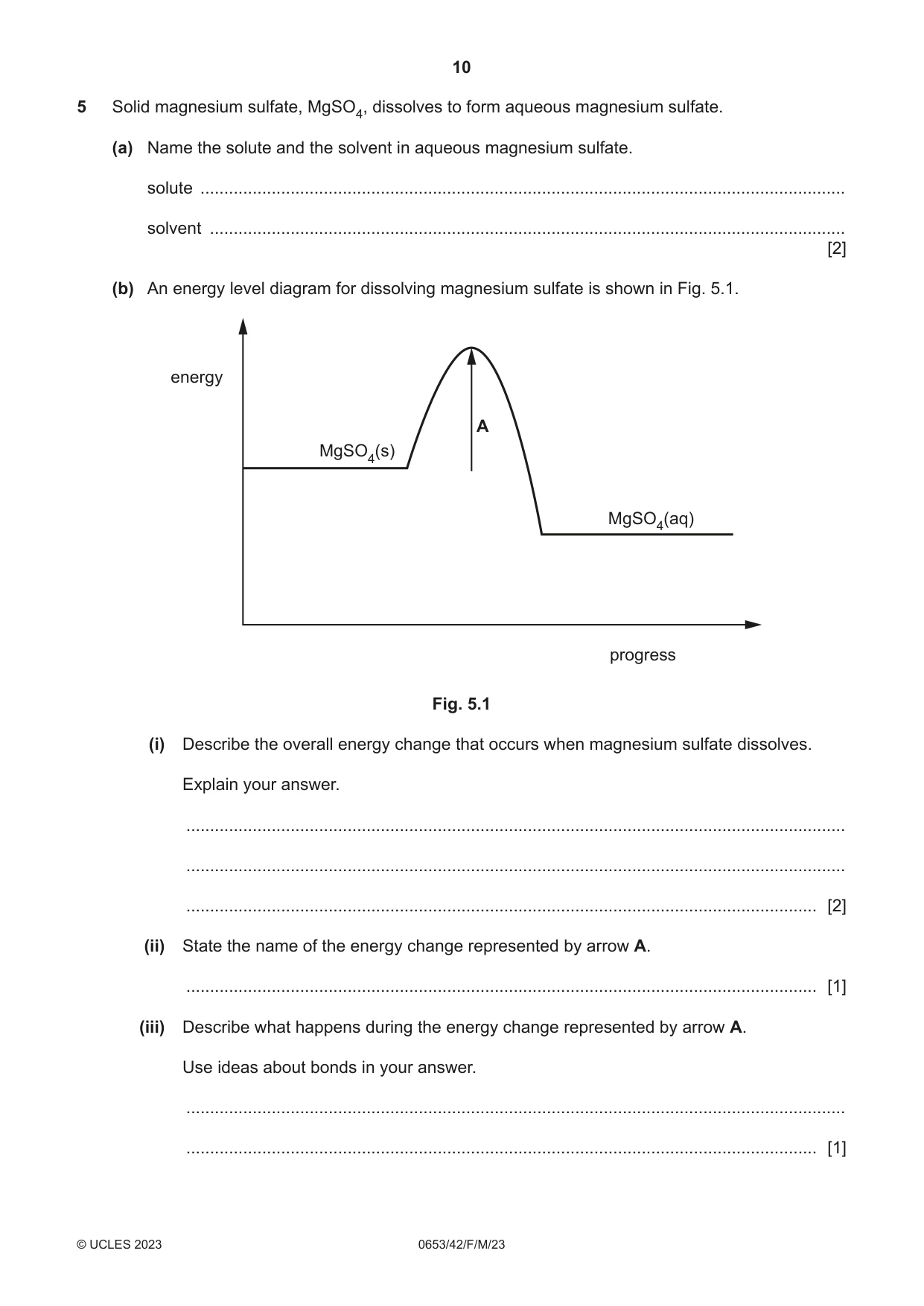 Cambridge IGCSE Science - Combined 0653 2023 Feb/March Paper 4 · Variant 2 question paper, page 10 of 20