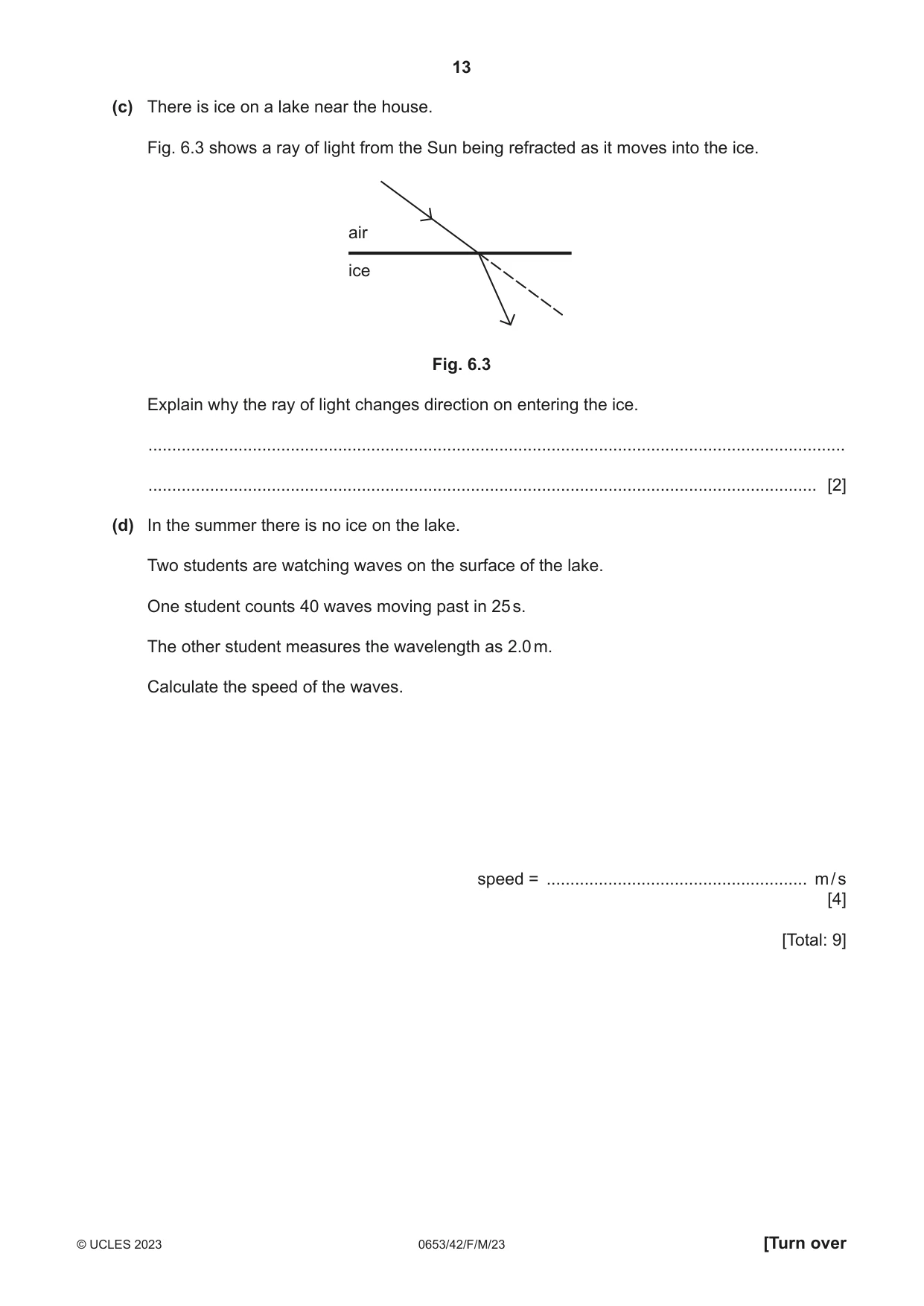 Cambridge IGCSE Science - Combined 0653 2023 Feb/March Paper 4 · Variant 2 question paper, page 13 of 20