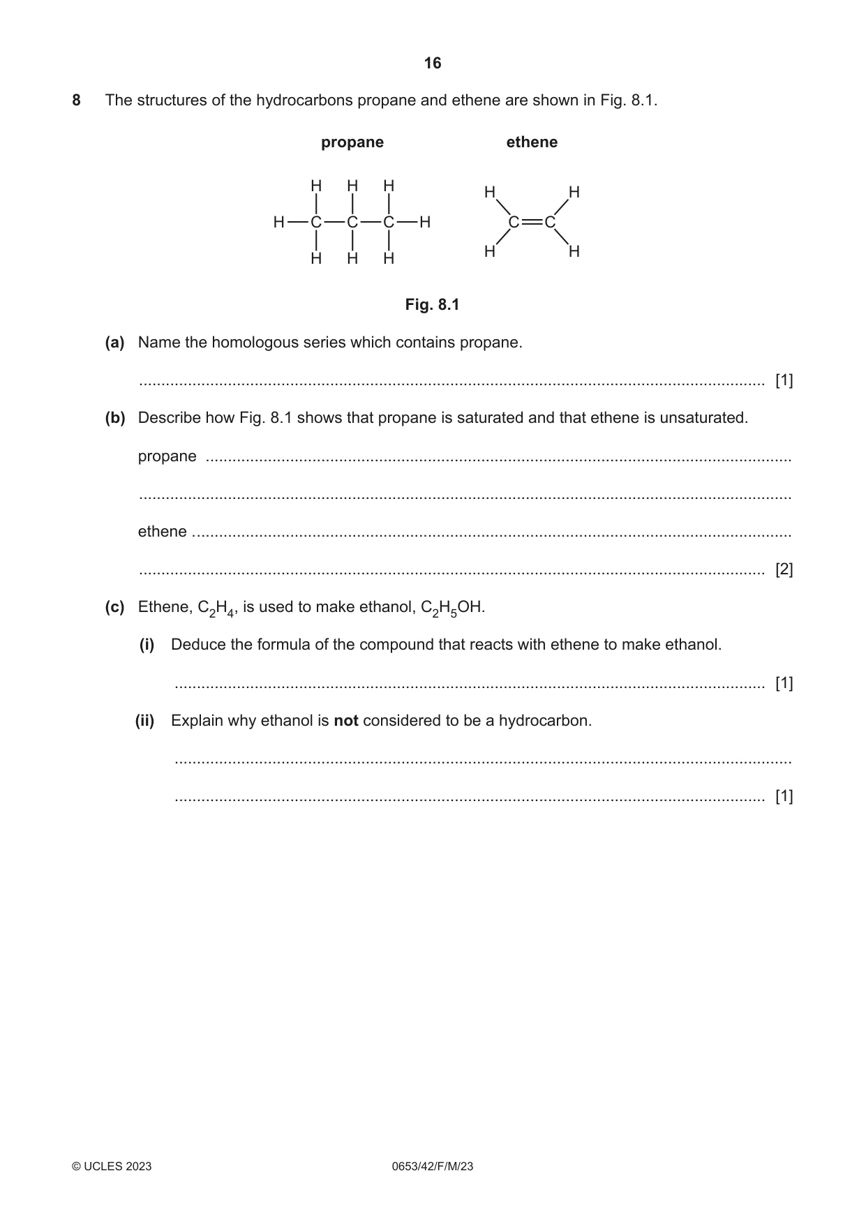 Cambridge IGCSE Science - Combined 0653 2023 Feb/March Paper 4 · Variant 2 question paper, page 16 of 20