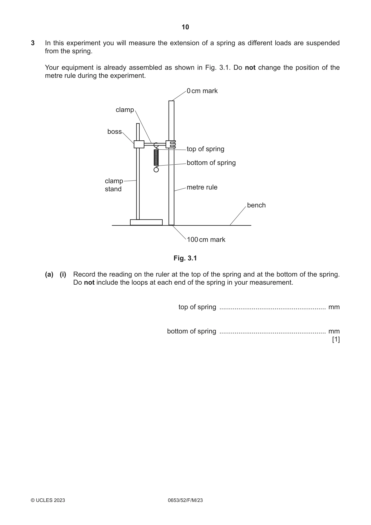 Cambridge IGCSE Science - Combined 0653 2023 Feb/March Paper 5 · Variant 2 question paper, page 10 of 16