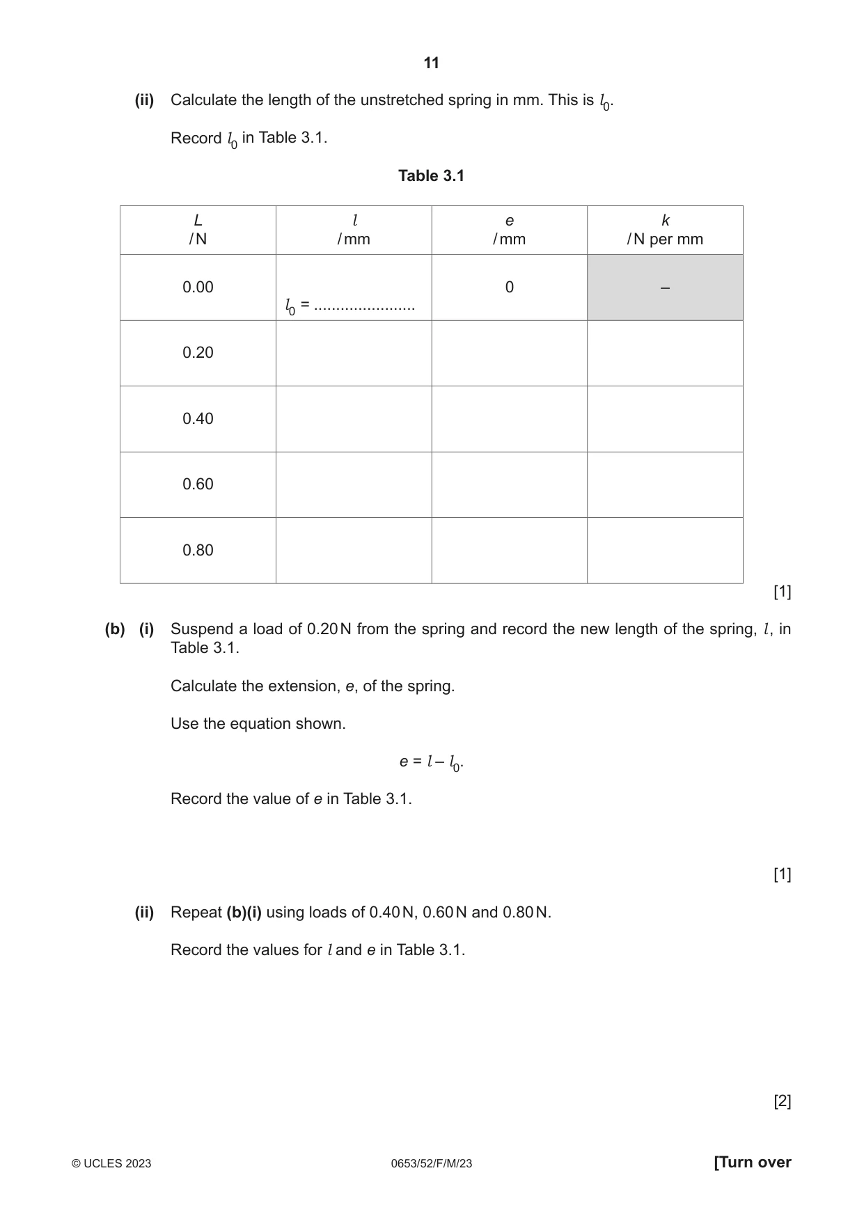 Cambridge IGCSE Science - Combined 0653 2023 Feb/March Paper 5 · Variant 2 question paper, page 11 of 16