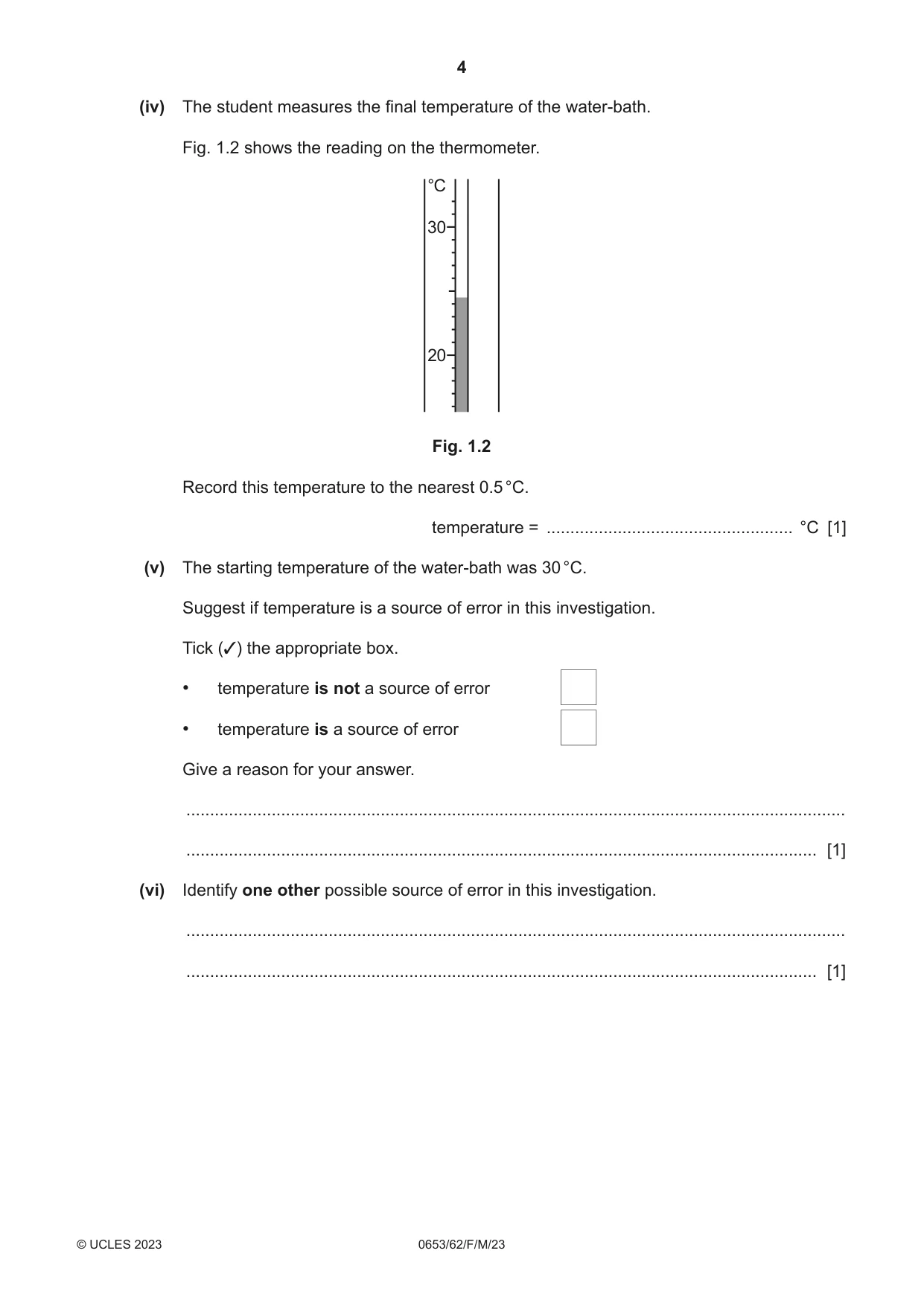 Cambridge IGCSE Science - Combined 0653 2023 Feb/March Paper 6 · Variant 2 question paper, page 4 of 16