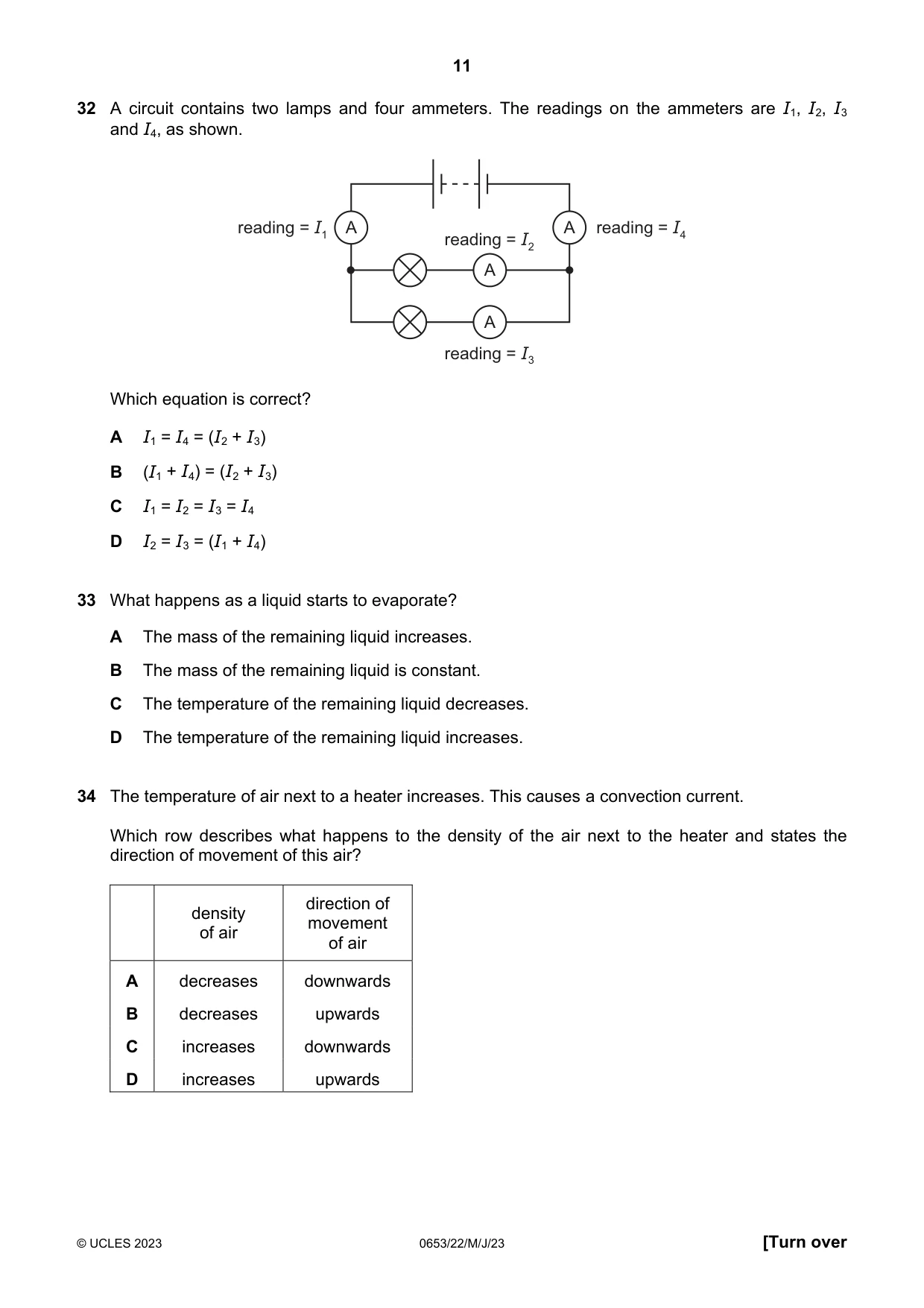 Cambridge IGCSE Science - Combined 0653 2023 May/June Paper 2 · Variant 2 question paper, page 11 of 16