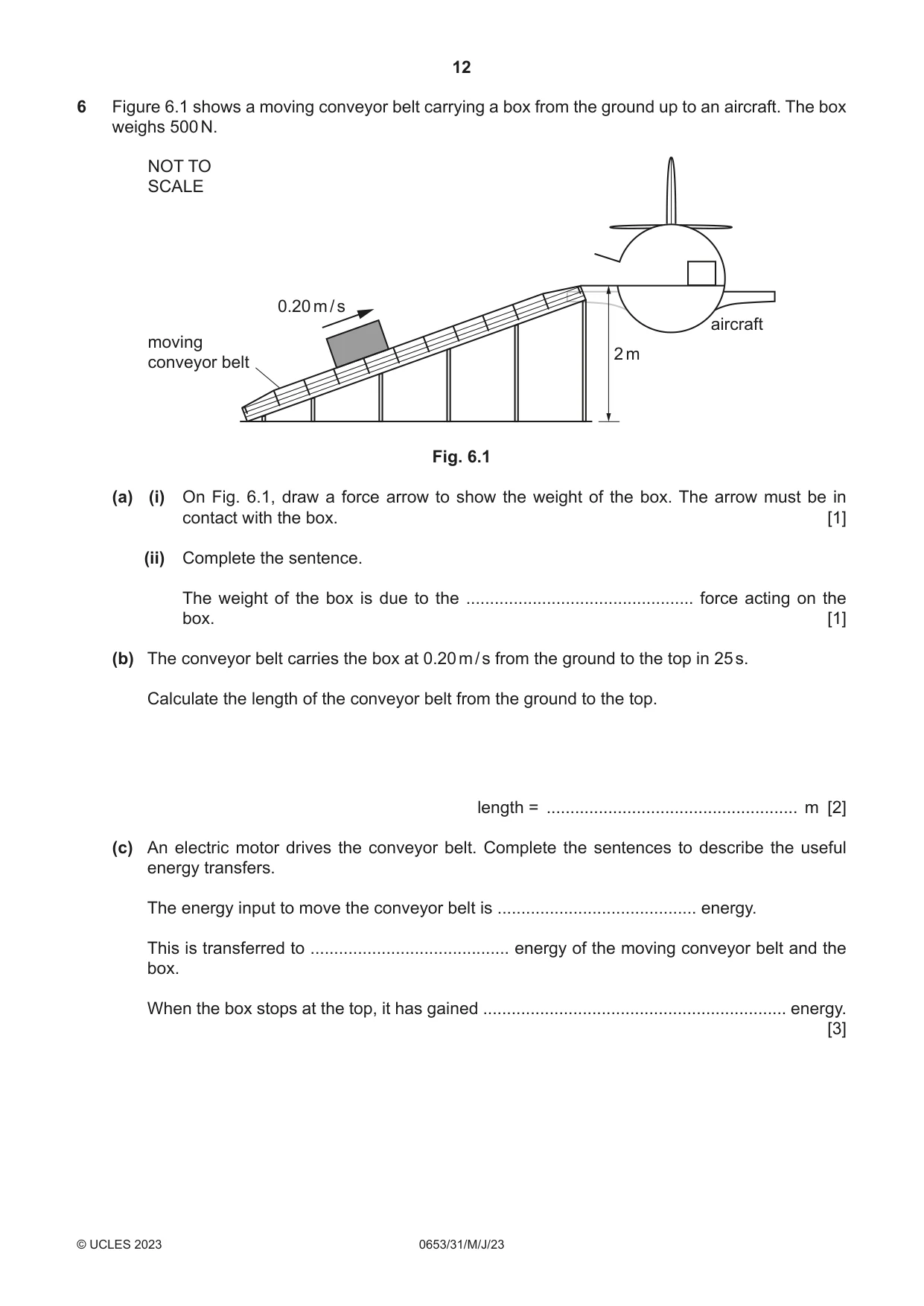 Cambridge IGCSE Science - Combined 0653 2023 May/June Paper 3 · Variant 1 question paper, page 12 of 20