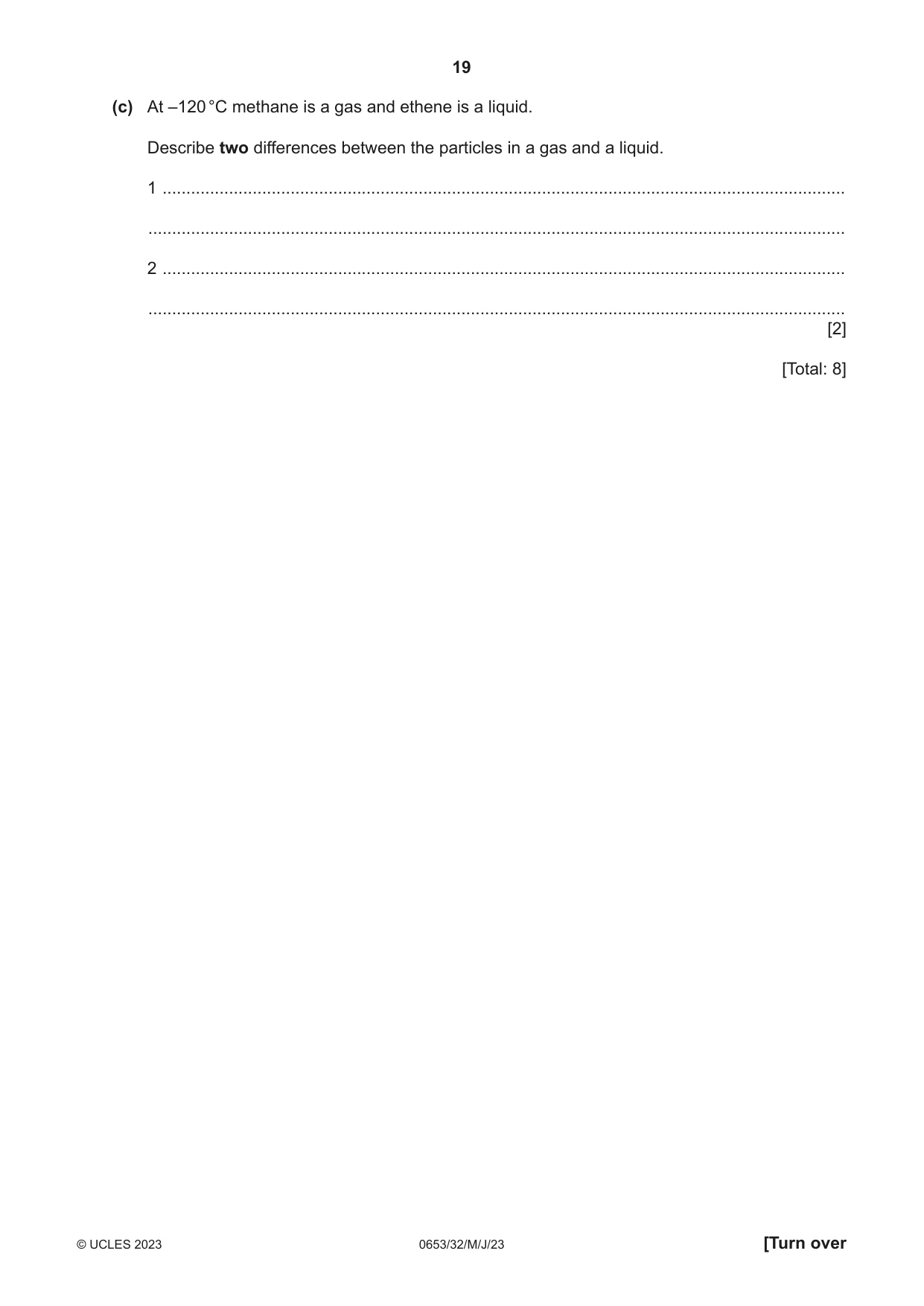 Cambridge IGCSE Science - Combined 0653 2023 May/June Paper 3 · Variant 2 question paper, page 19 of 24