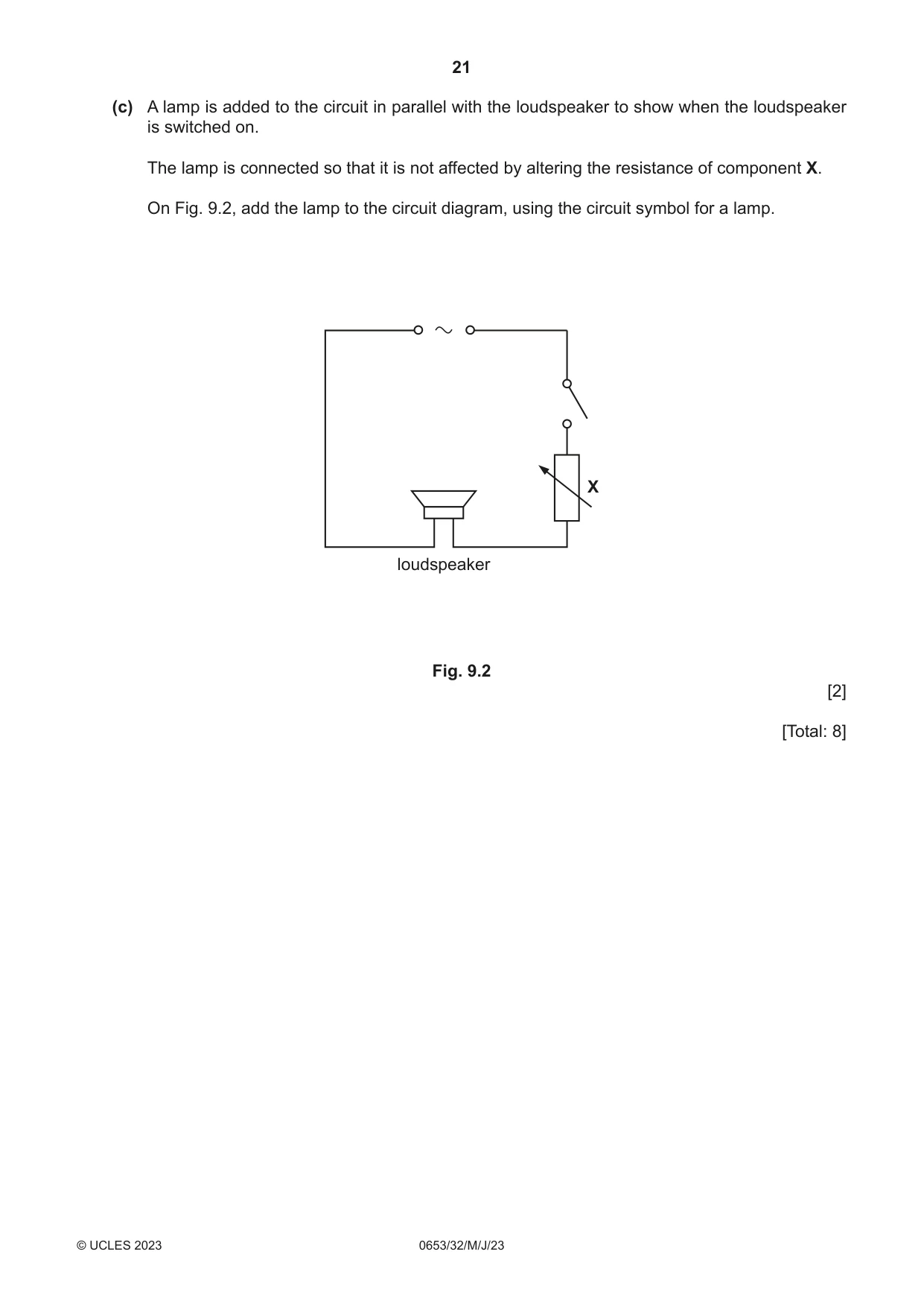 Cambridge IGCSE Science - Combined 0653 2023 May/June Paper 3 · Variant 2 question paper, page 21 of 24