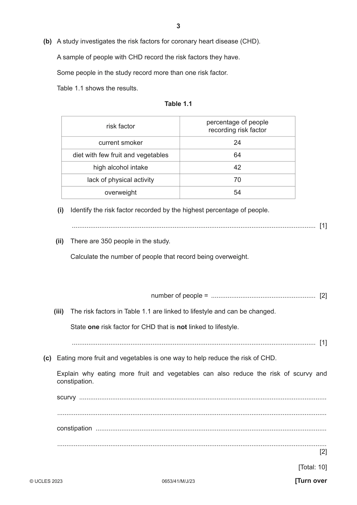 Cambridge IGCSE Science - Combined 0653 2023 May/June Paper 4 · Variant 1 question paper, page 3 of 24