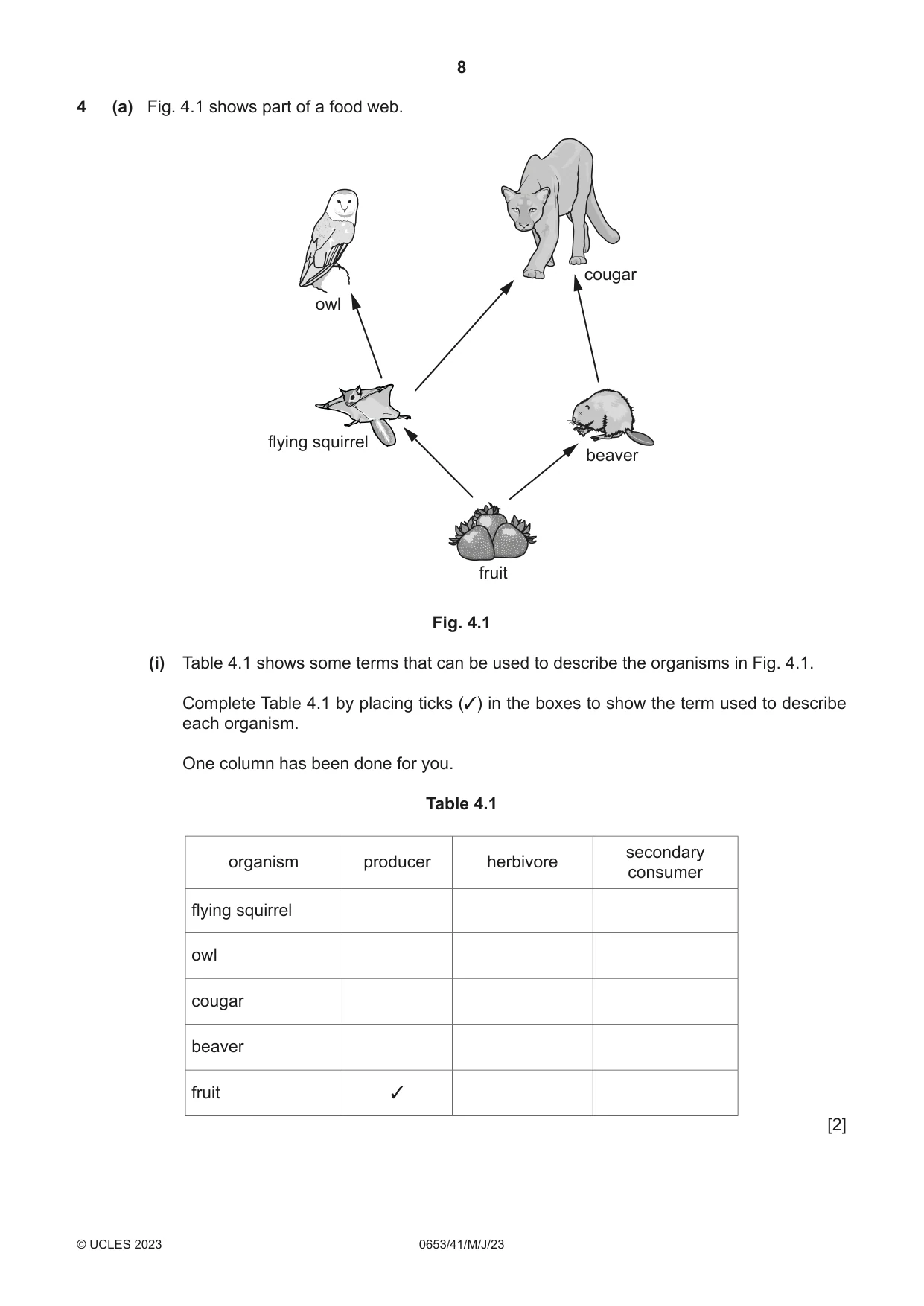 Cambridge IGCSE Science - Combined 0653 2023 May/June Paper 4 · Variant 1 question paper, page 8 of 24