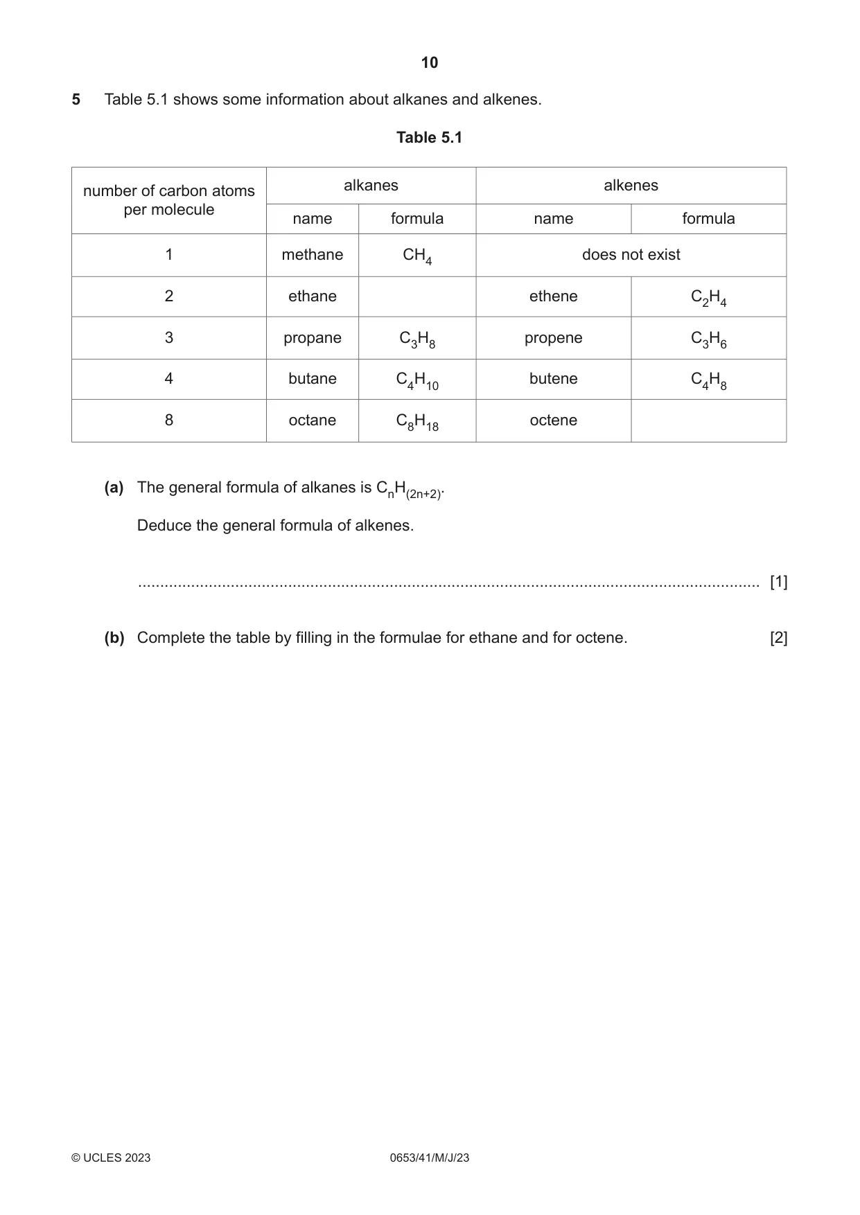 Cambridge IGCSE Science - Combined 0653 2023 May/June Paper 4 · Variant 1 question paper, page 10 of 24