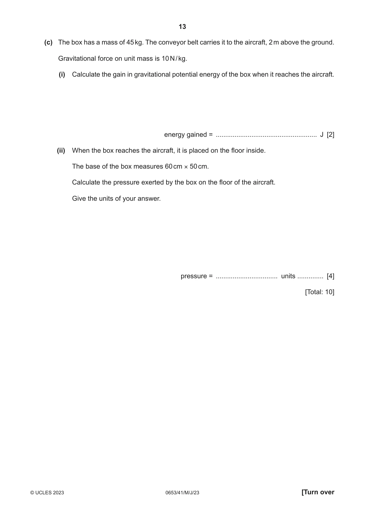 Cambridge IGCSE Science - Combined 0653 2023 May/June Paper 4 · Variant 1 question paper, page 13 of 24