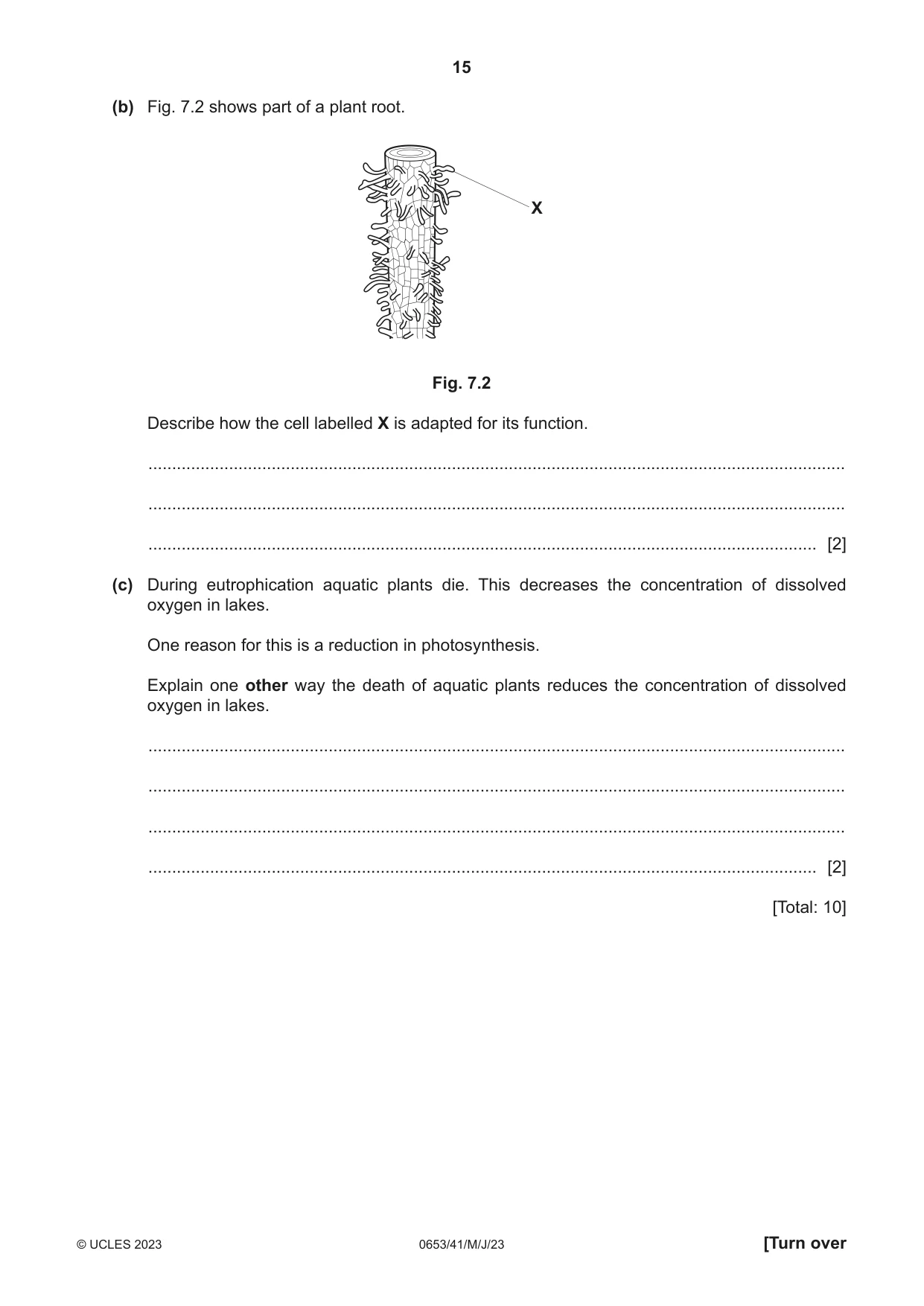 Cambridge IGCSE Science - Combined 0653 2023 May/June Paper 4 · Variant 1 question paper, page 15 of 24