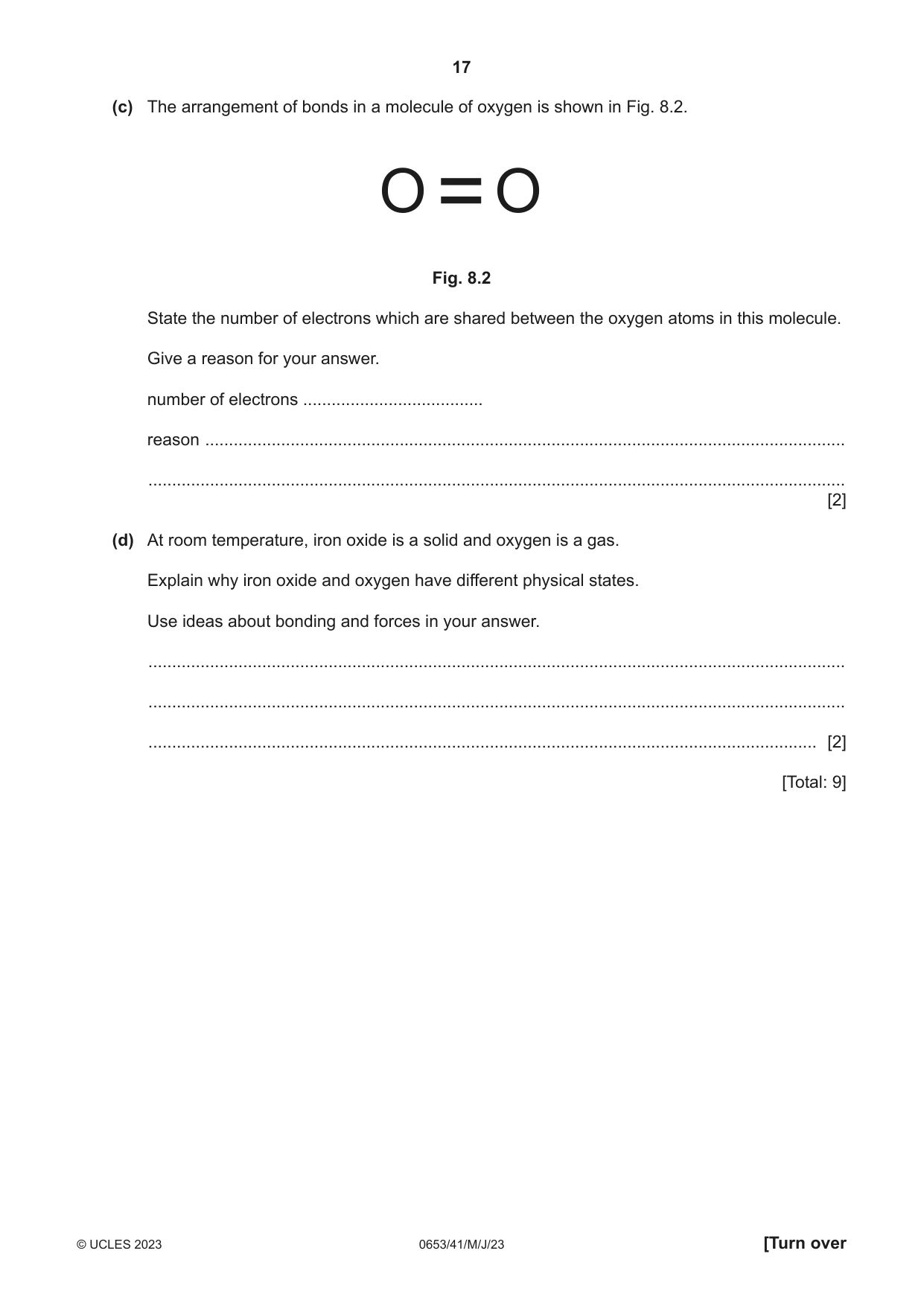 Cambridge IGCSE Science - Combined 0653 2023 May/June Paper 4 · Variant 1 question paper, page 17 of 24
