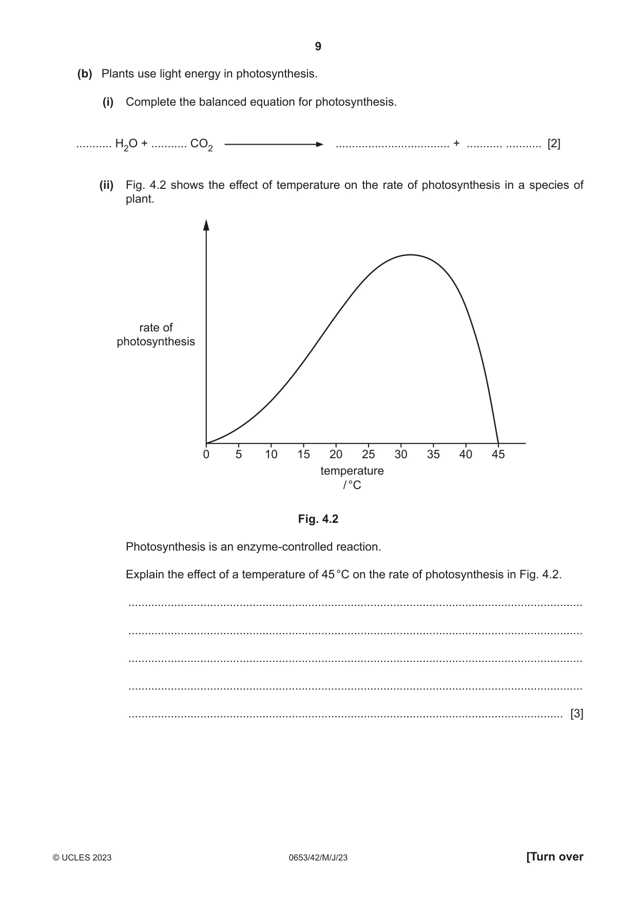 Cambridge IGCSE Science - Combined 0653 2023 May/June Paper 4 · Variant 2 question paper, page 9 of 24