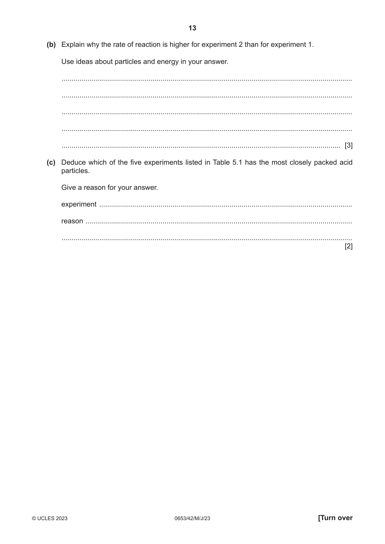 Cambridge IGCSE Science - Combined 0653 2023 May/June Paper 4 · Variant 2 question paper, page 13 of 24